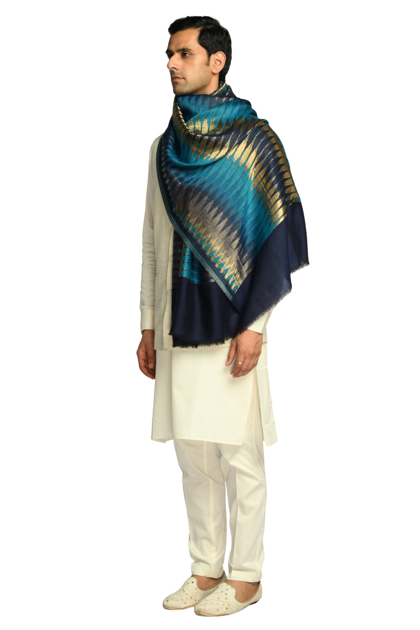 Taroob Resham Ikat Stole