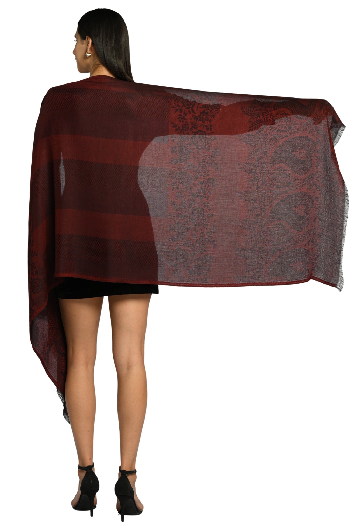 Taroob Heritage Silk Modal Jamawar Stole