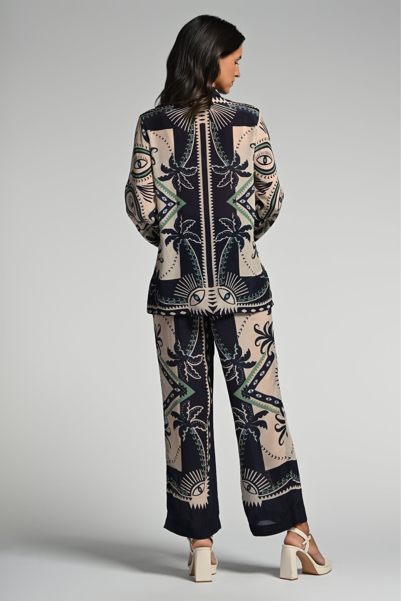 Geo Palms Co-ord Set – Women's Coords & Shirts – Detail view | Taroob