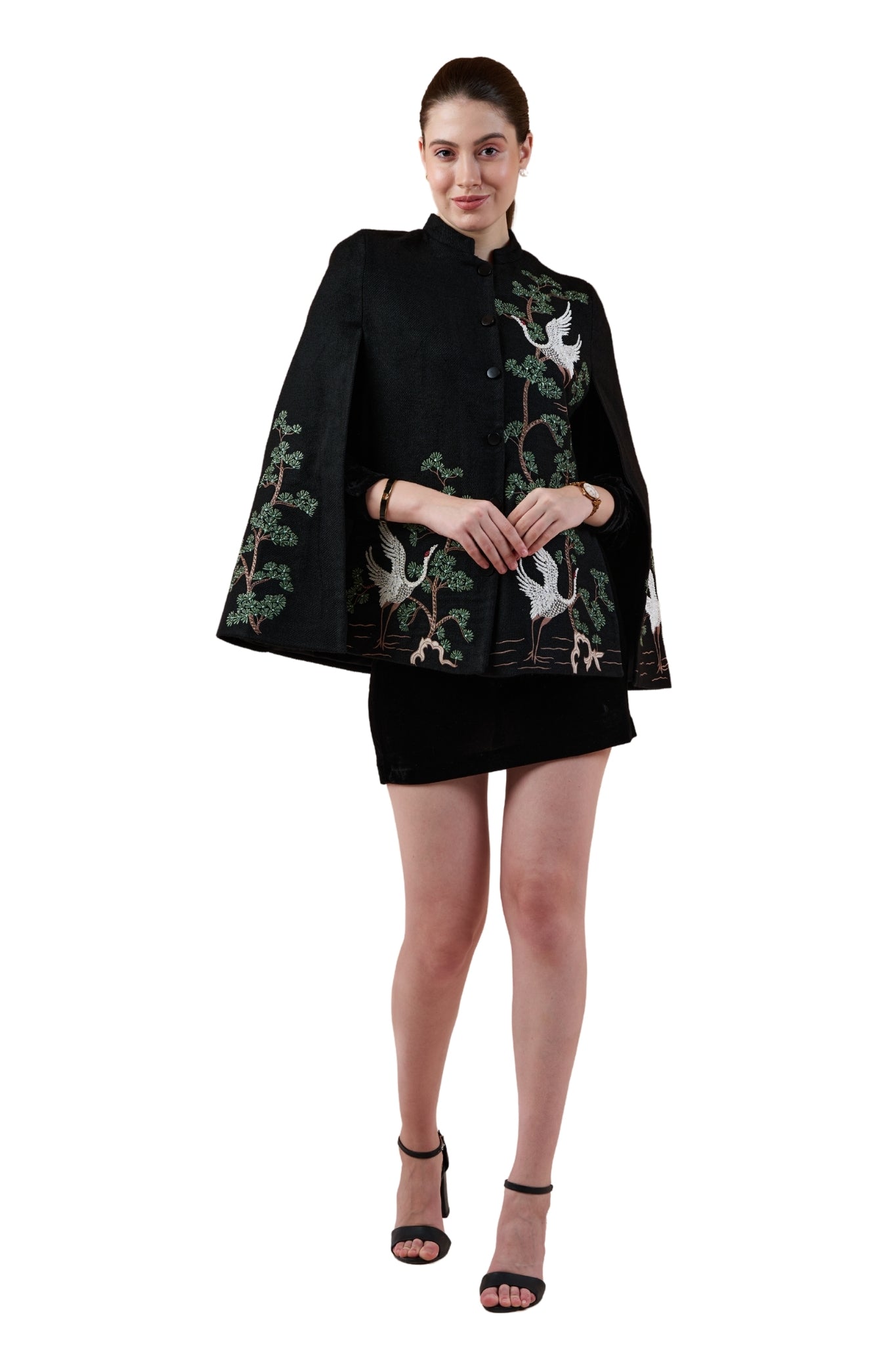 Taroob Embroidered Wanderlust Flamingos Cape