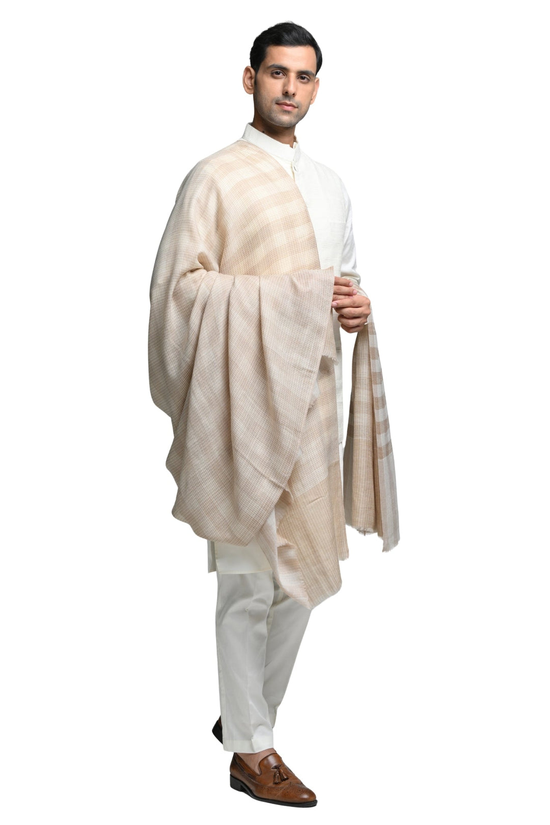 Taroob Fine Wool Checkered Reversible Dusala