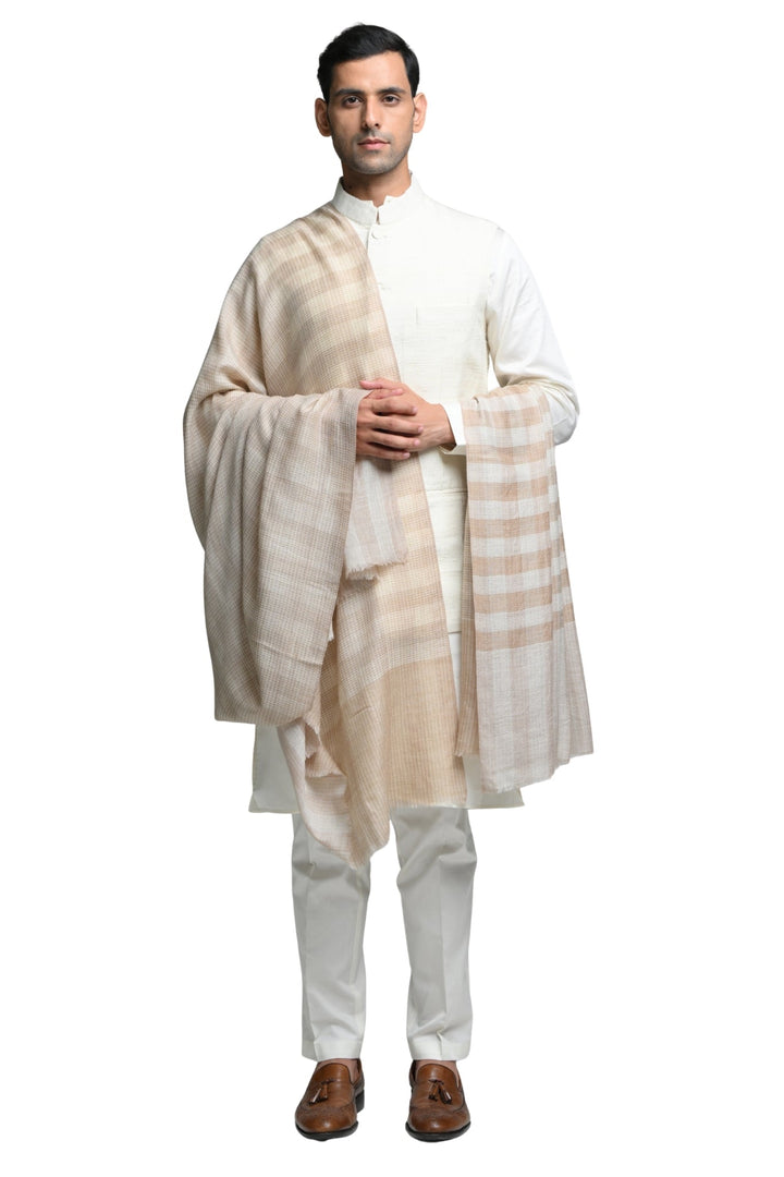 Taroob Fine Wool Checkered Reversible Dusala