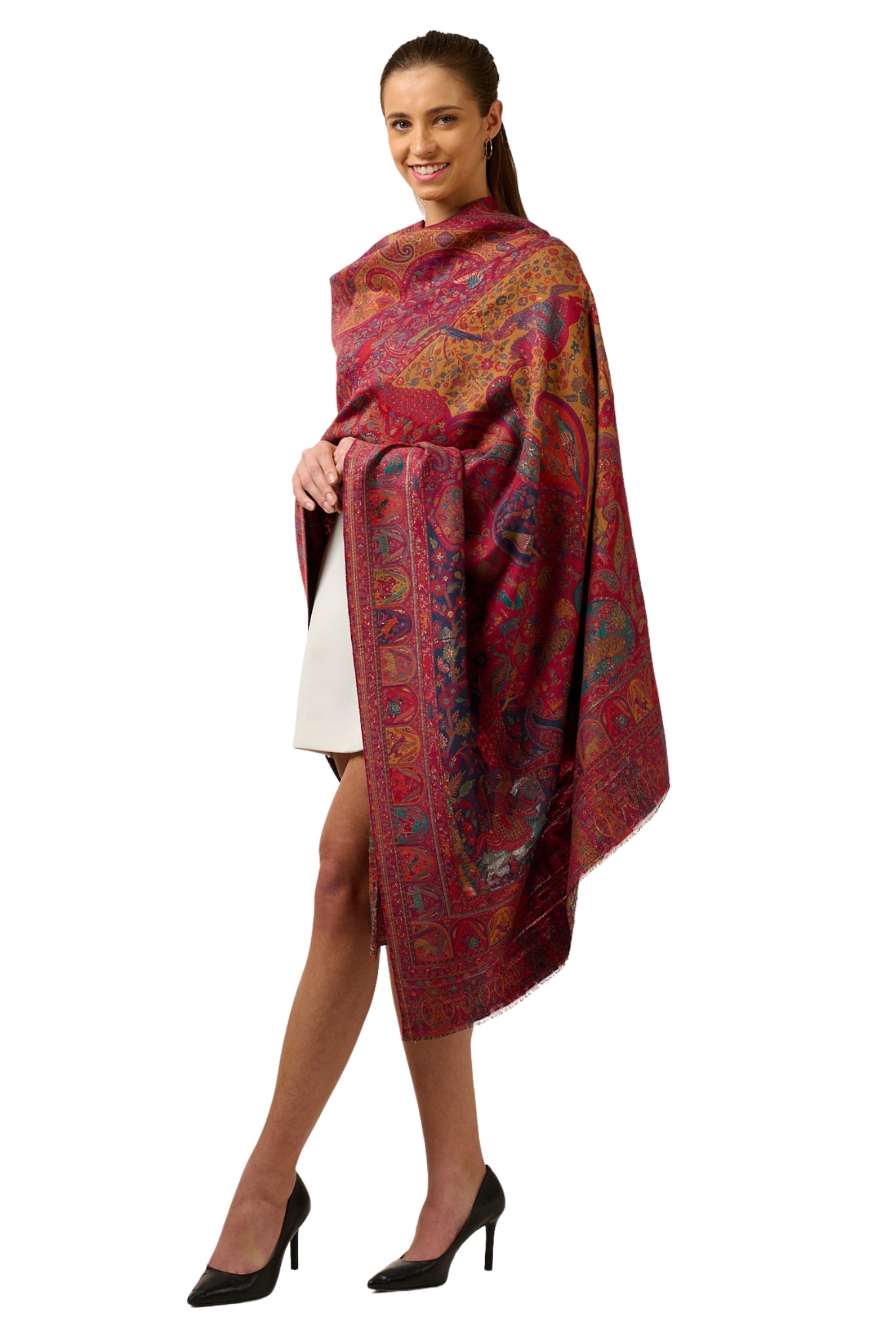 Taroob Raj-Shikara Kashmiri Kaani Shawl