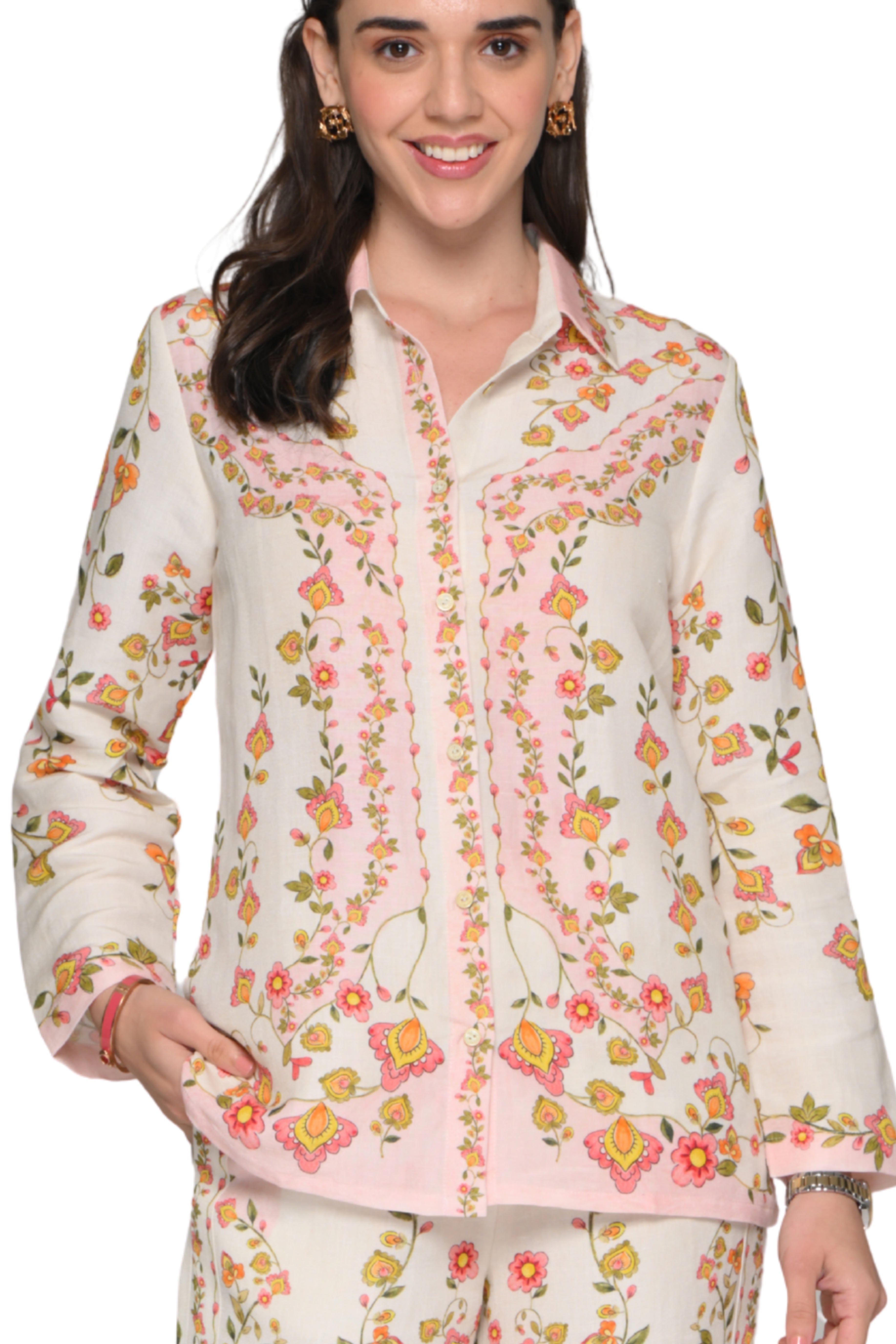 Taroob Whispering Petals Linen Co-ord Set