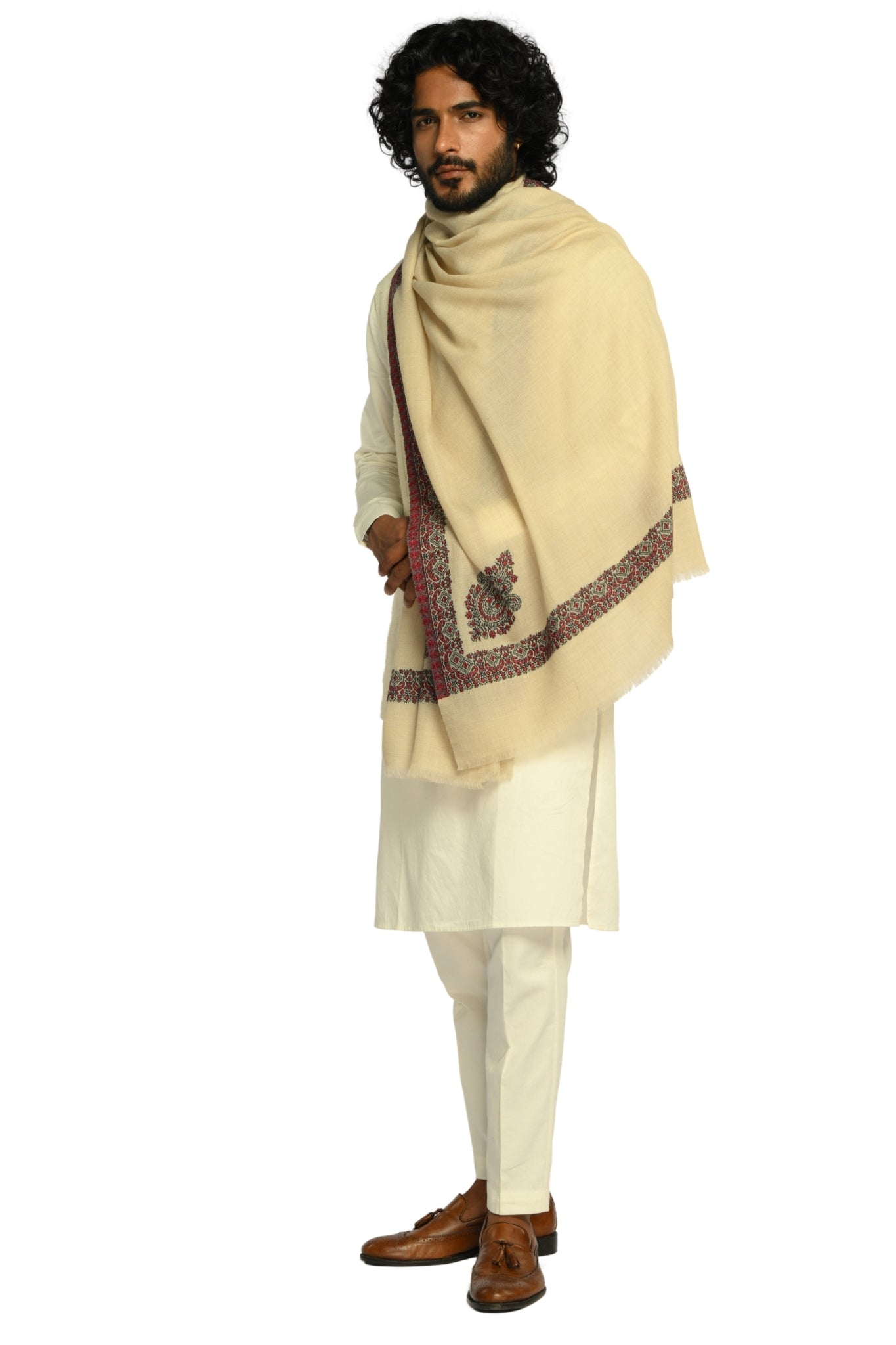 Taroob Heirloom Kaani Border Shawl