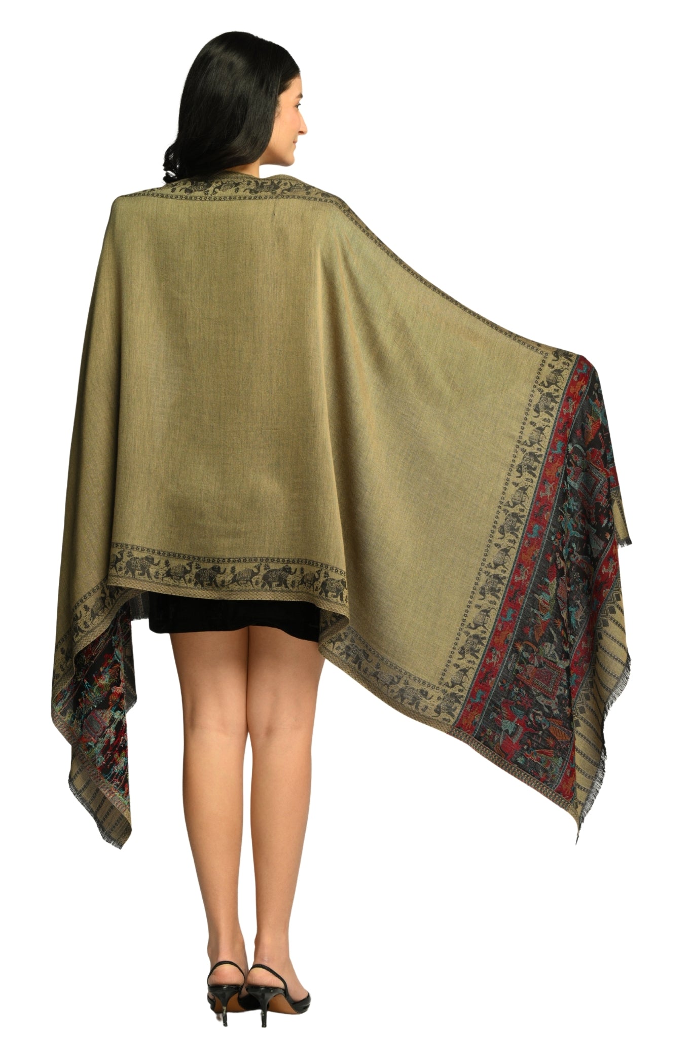 Taroob Darbar Kaani Border Silk Stole