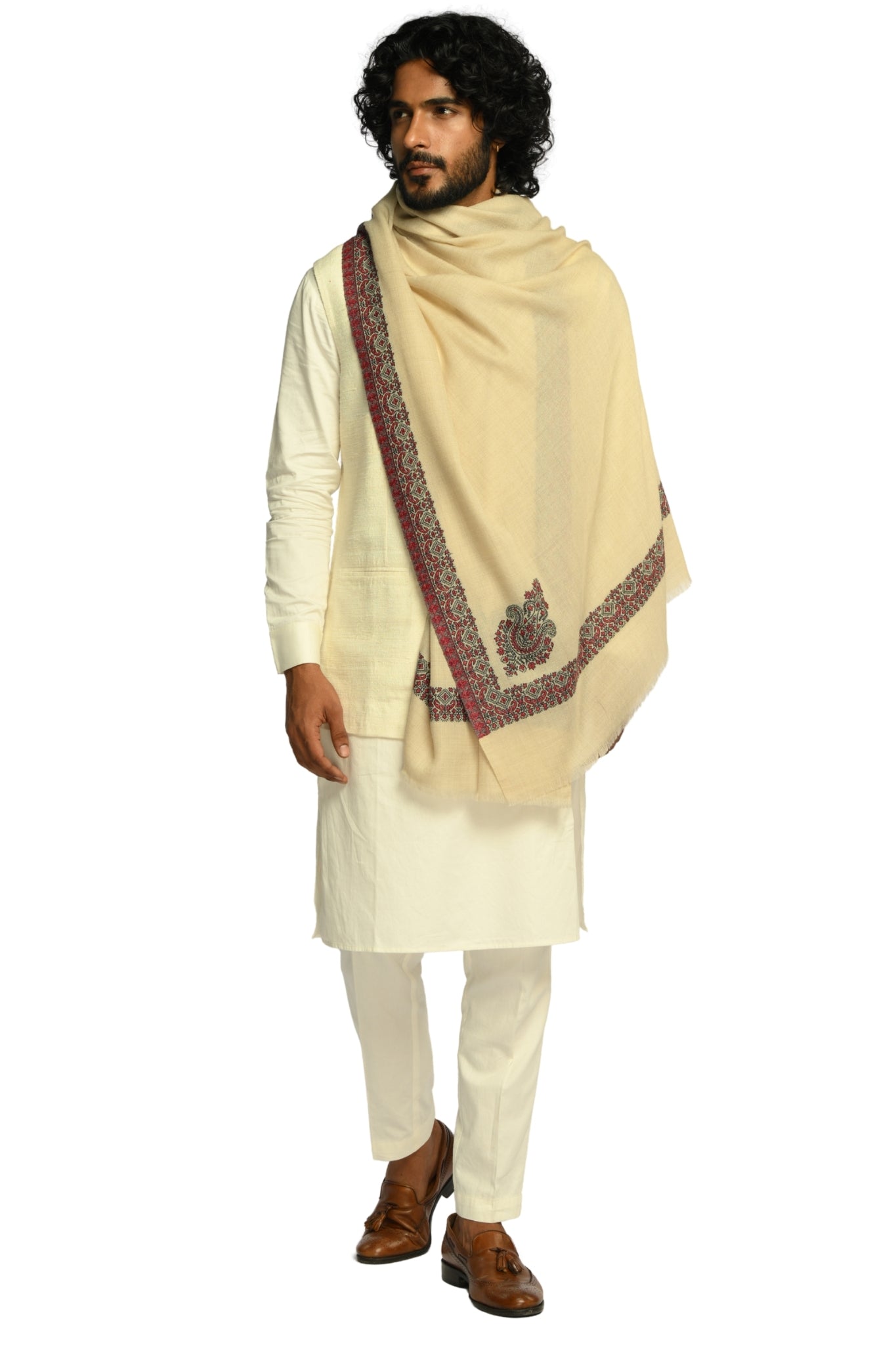 Taroob Heirloom Kaani Border Shawl