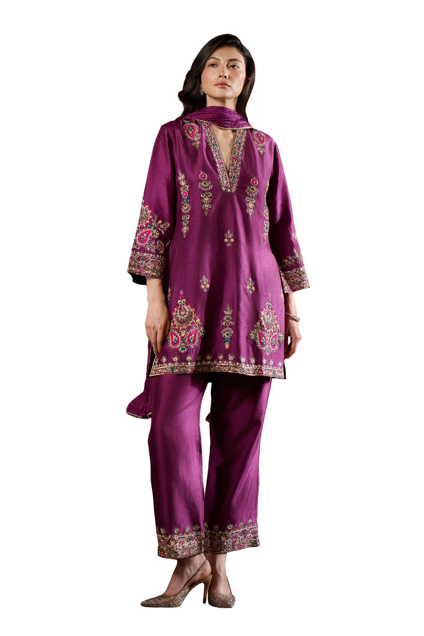 Taroob Chand Bagh Hand Embellished Kurta Set