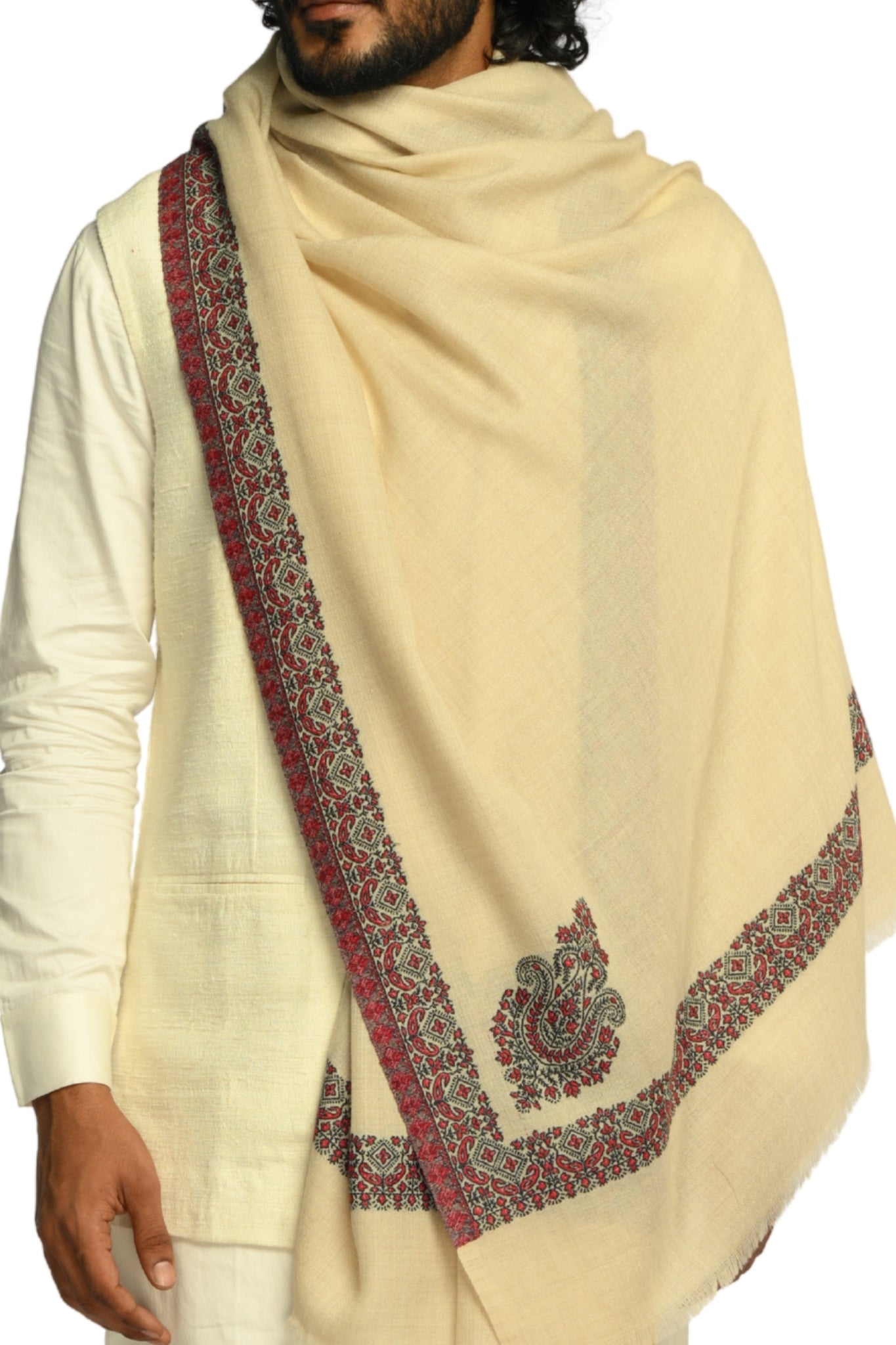 Taroob Heirloom Kaani Border Shawl