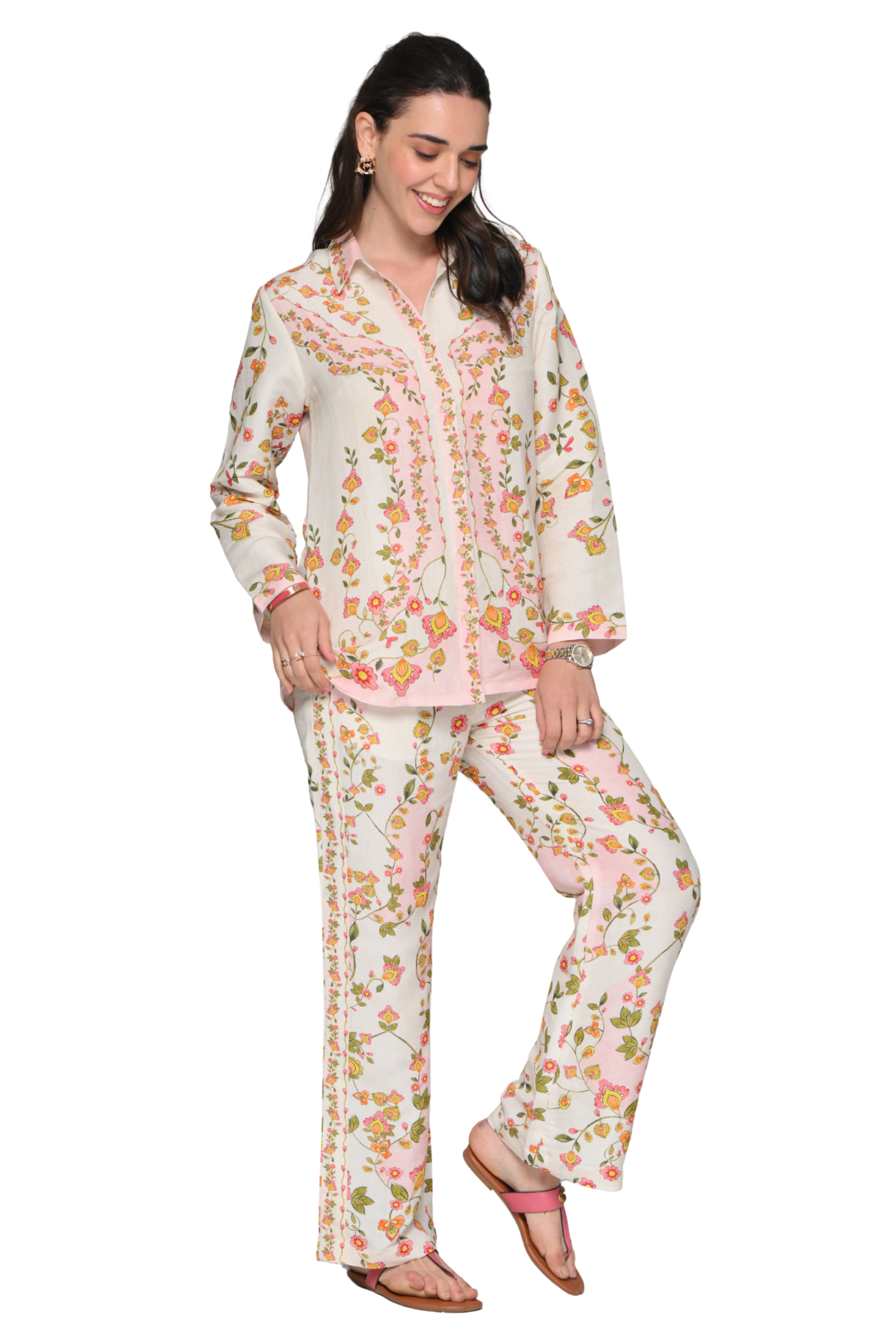 Taroob Whispering Petals Linen Co-ord Set