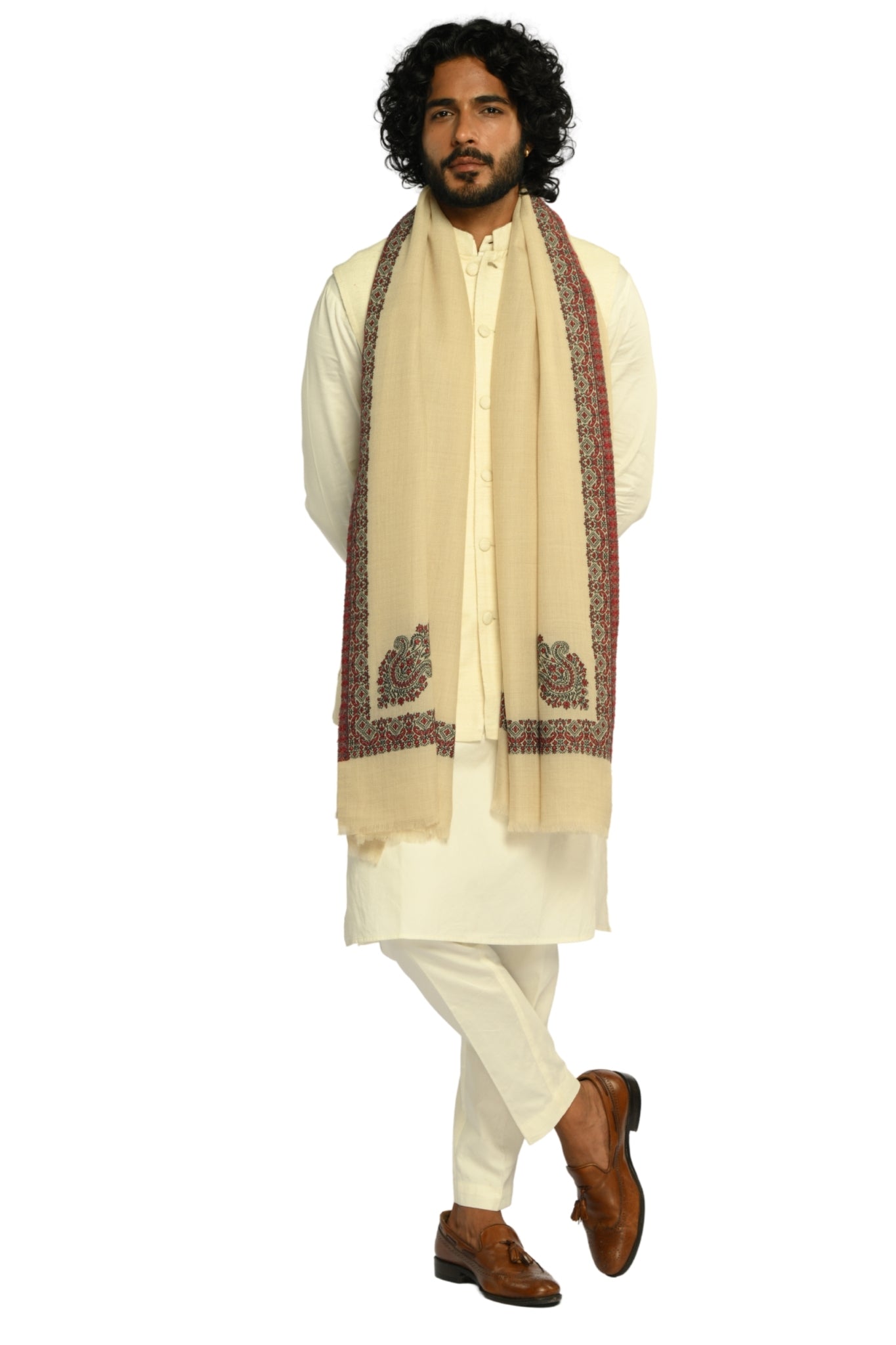 Taroob Heirloom Kaani Border Shawl