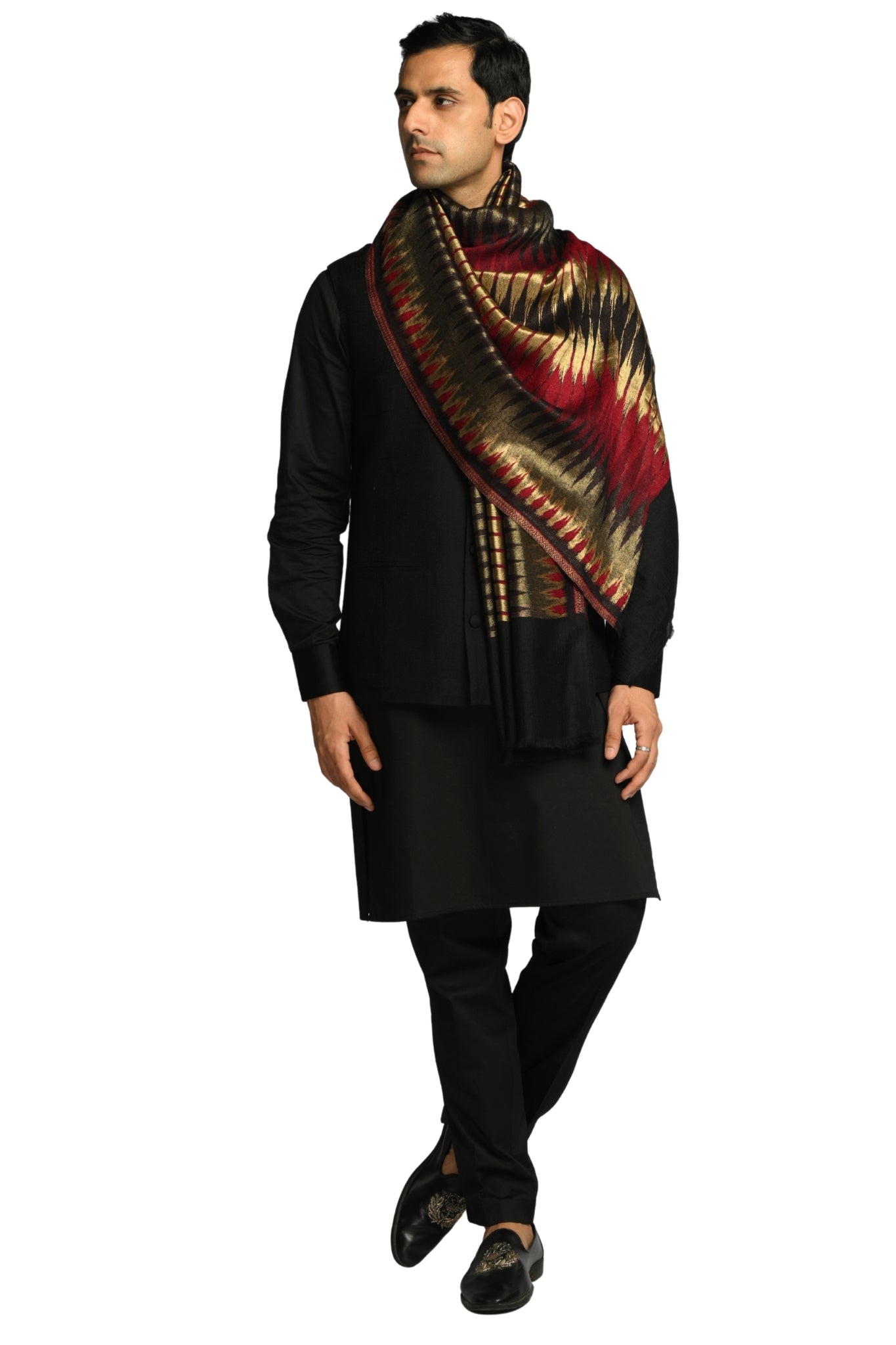Taroob Resham Ikat Stole