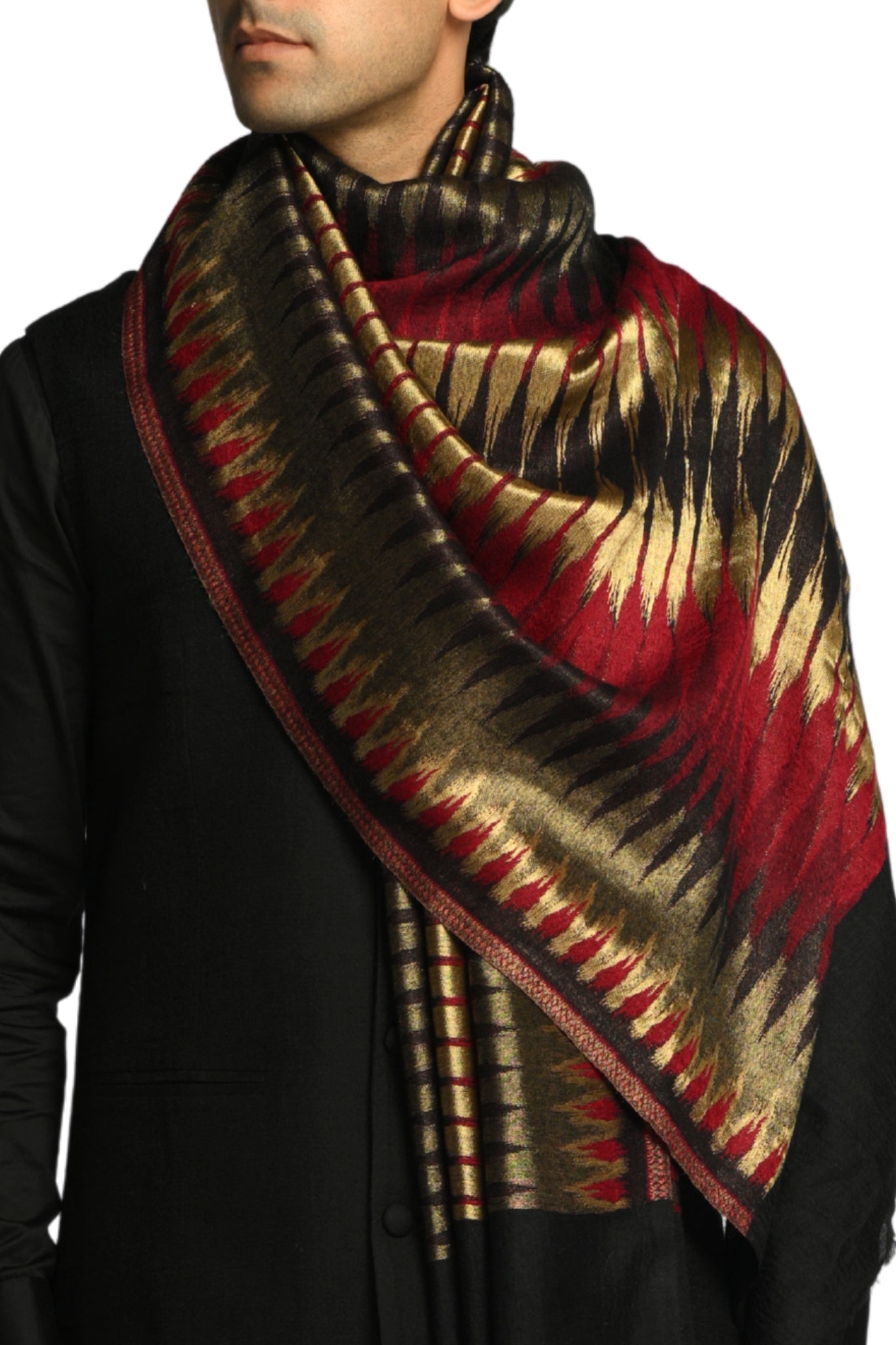 Taroob Resham Ikat Stole