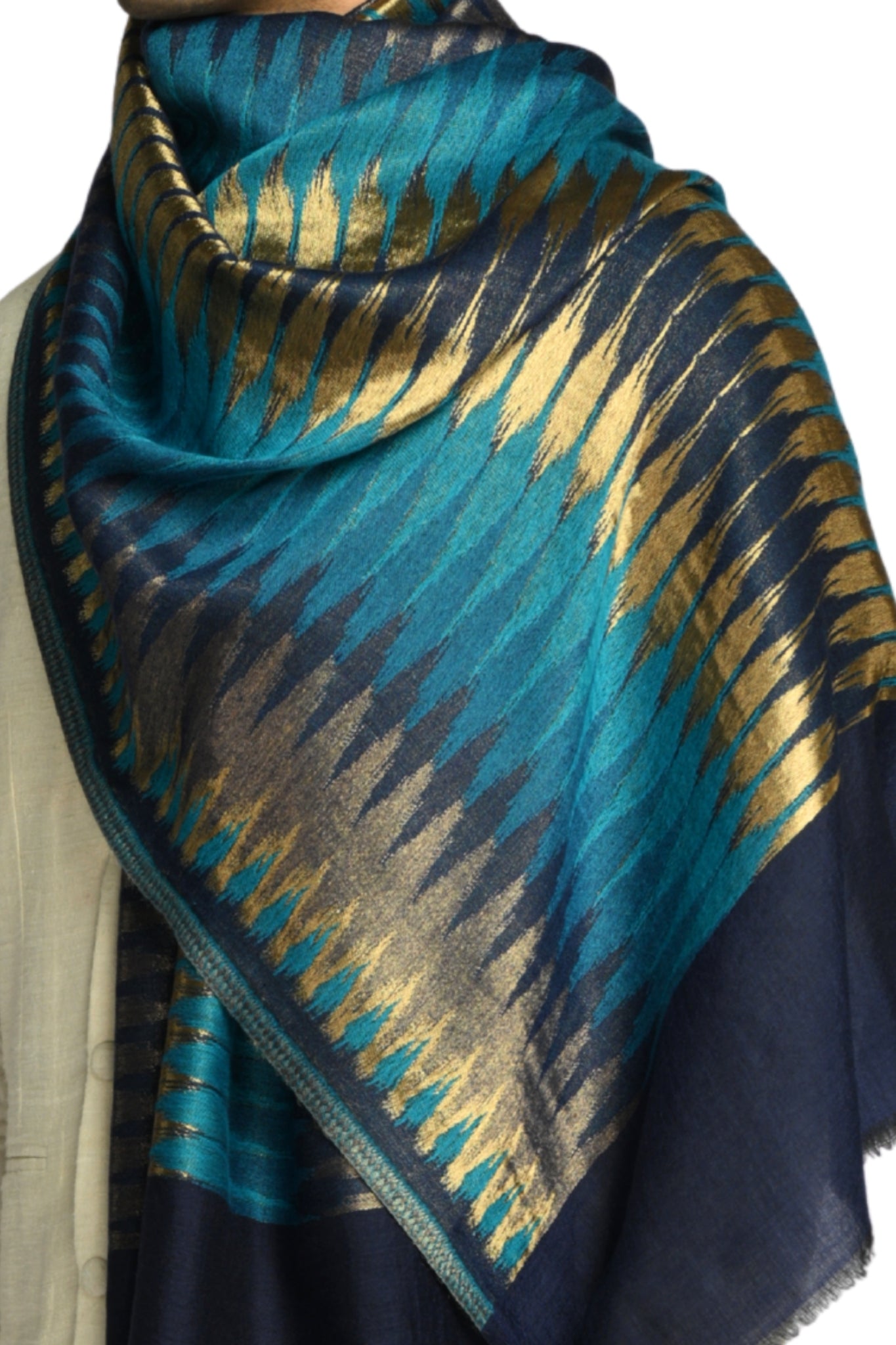 Taroob Resham Ikat Stole