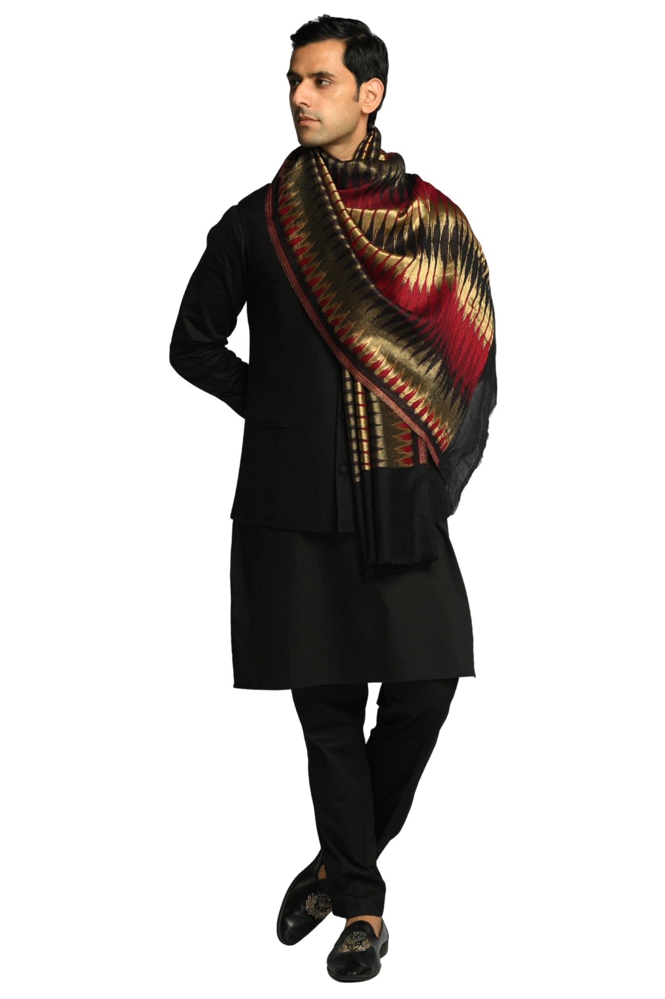Taroob Resham Ikat Stole
