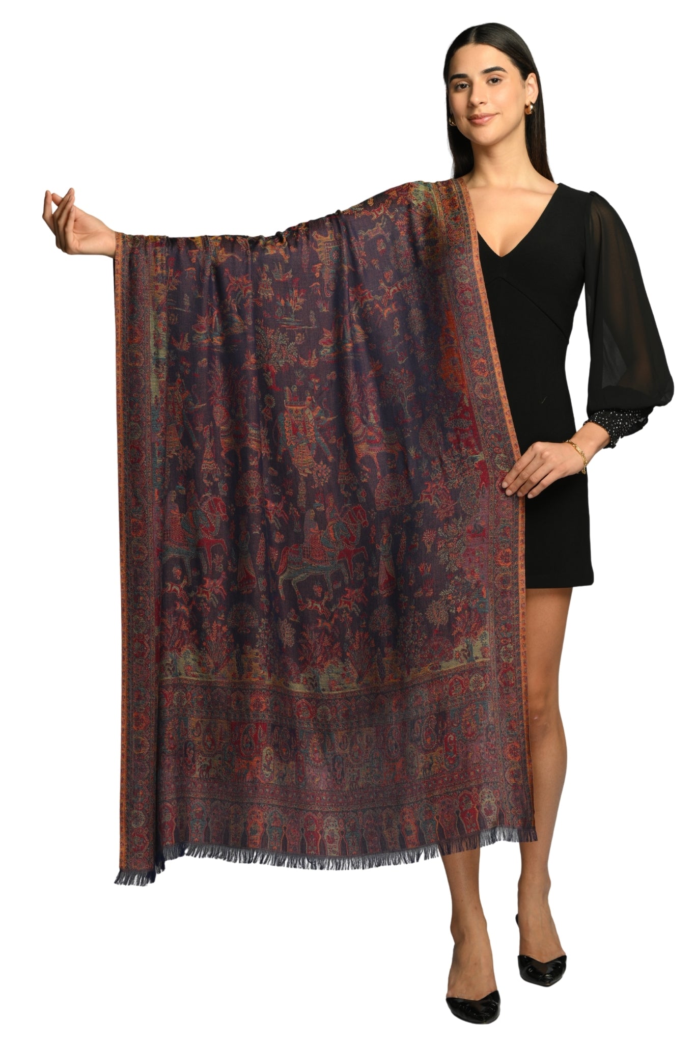 Taroob Noor-e-Darbar Silk Jamawar Shawl