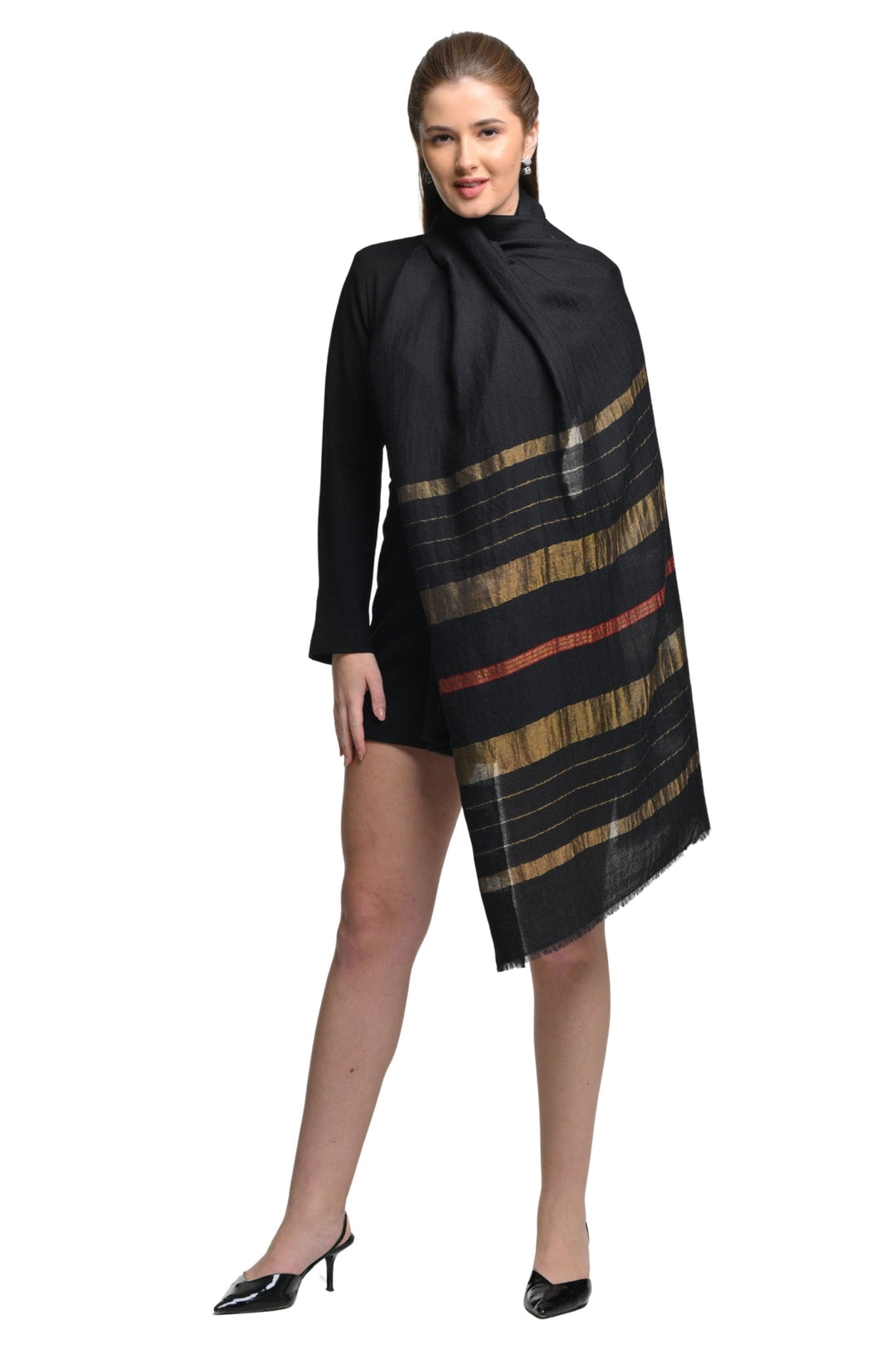 Taroob Pure Pashmina Zari Stole