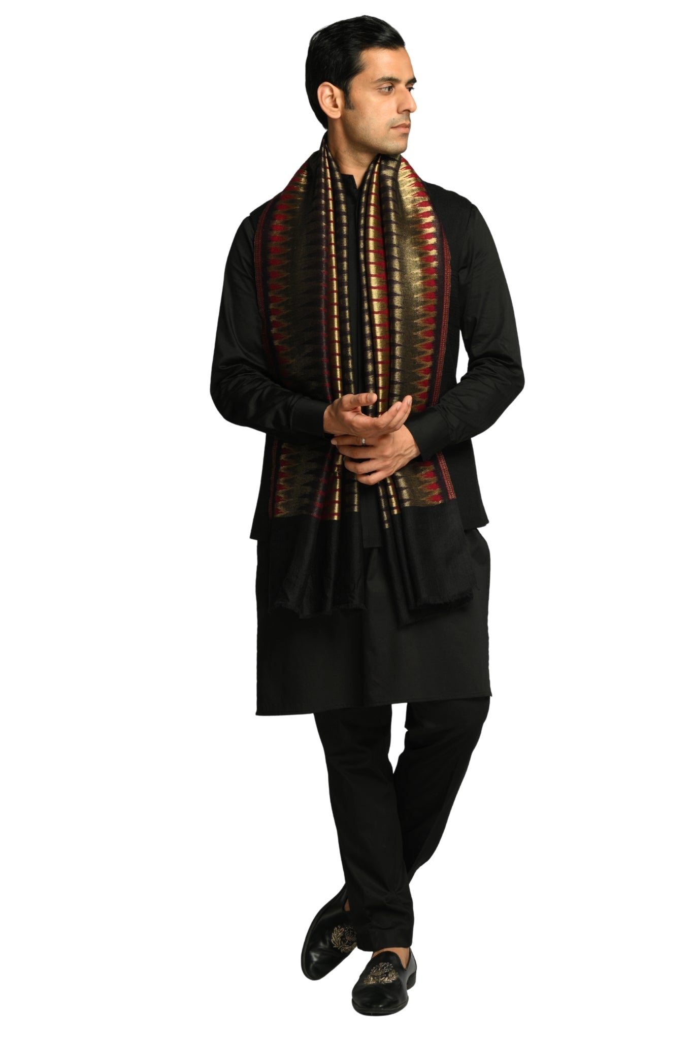 Taroob Resham Ikat Stole