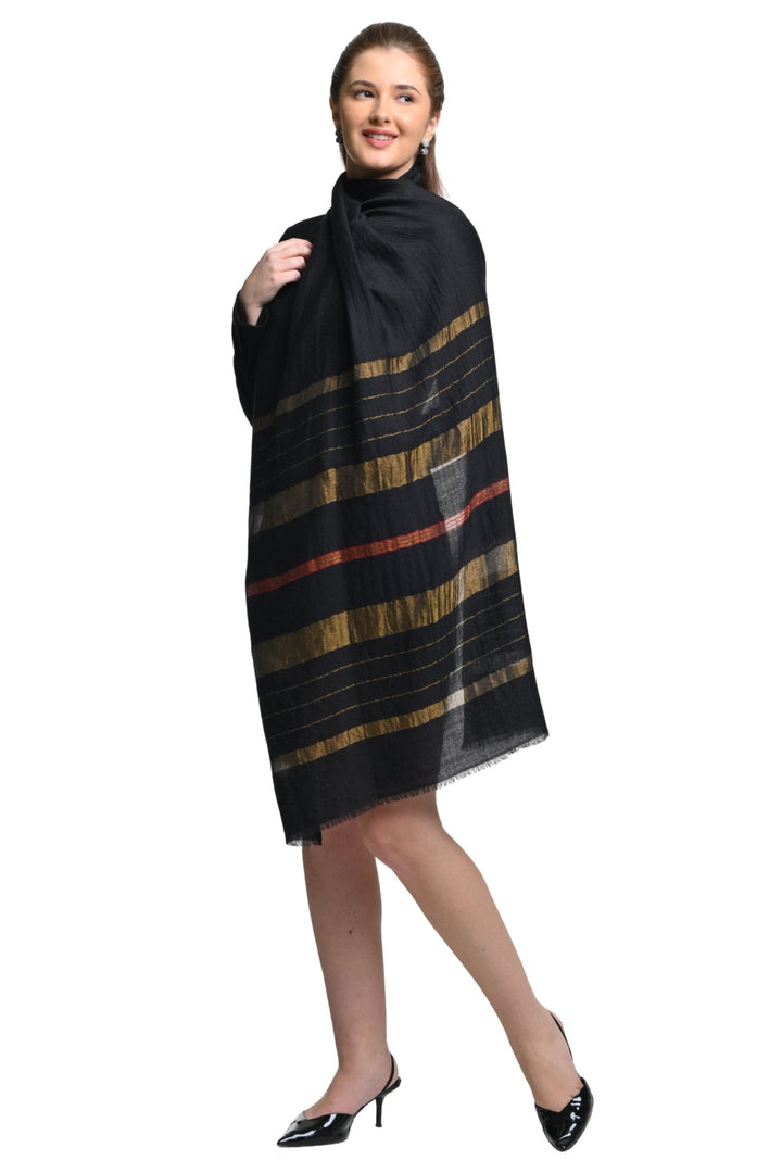 Taroob Pure Pashmina Zari Stole