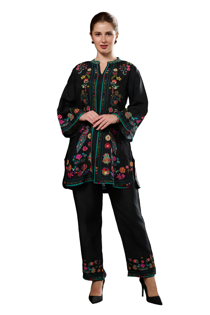 Taroob Dancing Feathers Embroidered Co-ord Set