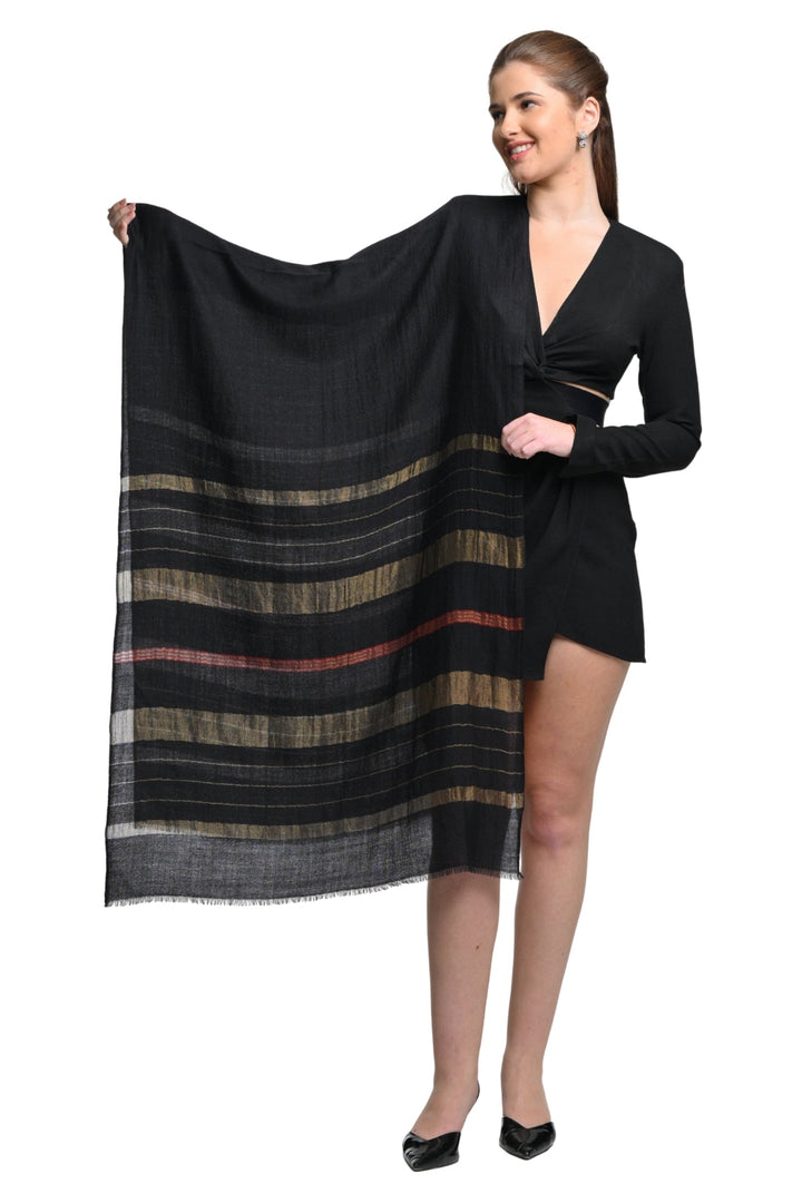 Taroob Pure Pashmina Zari Stole