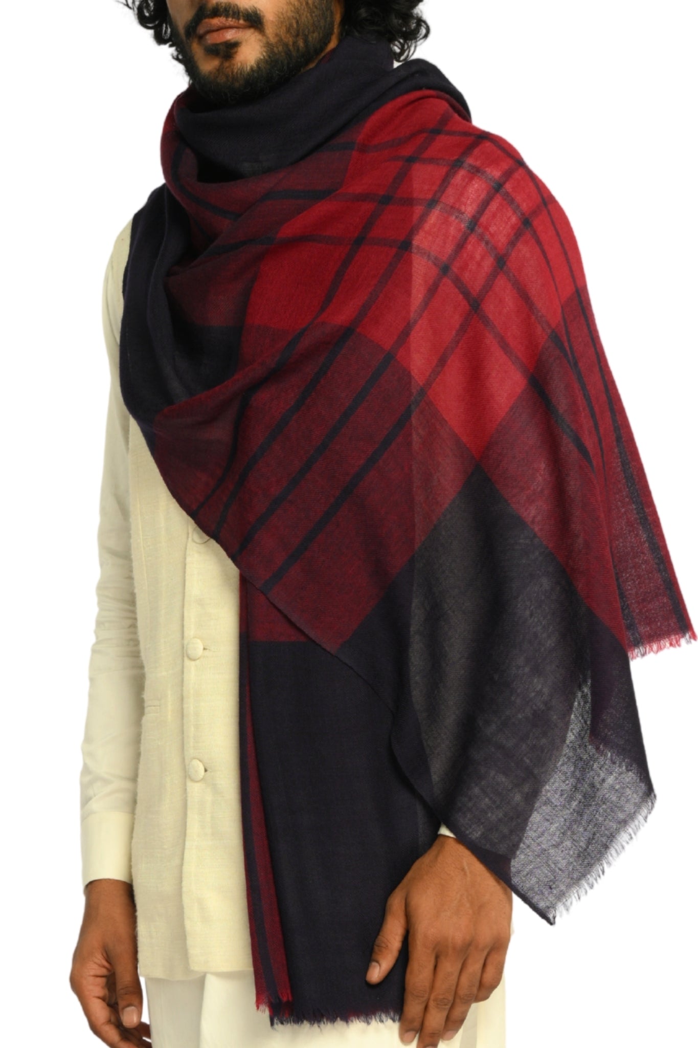 Taroob Merino Wool Windsor Check Scarf