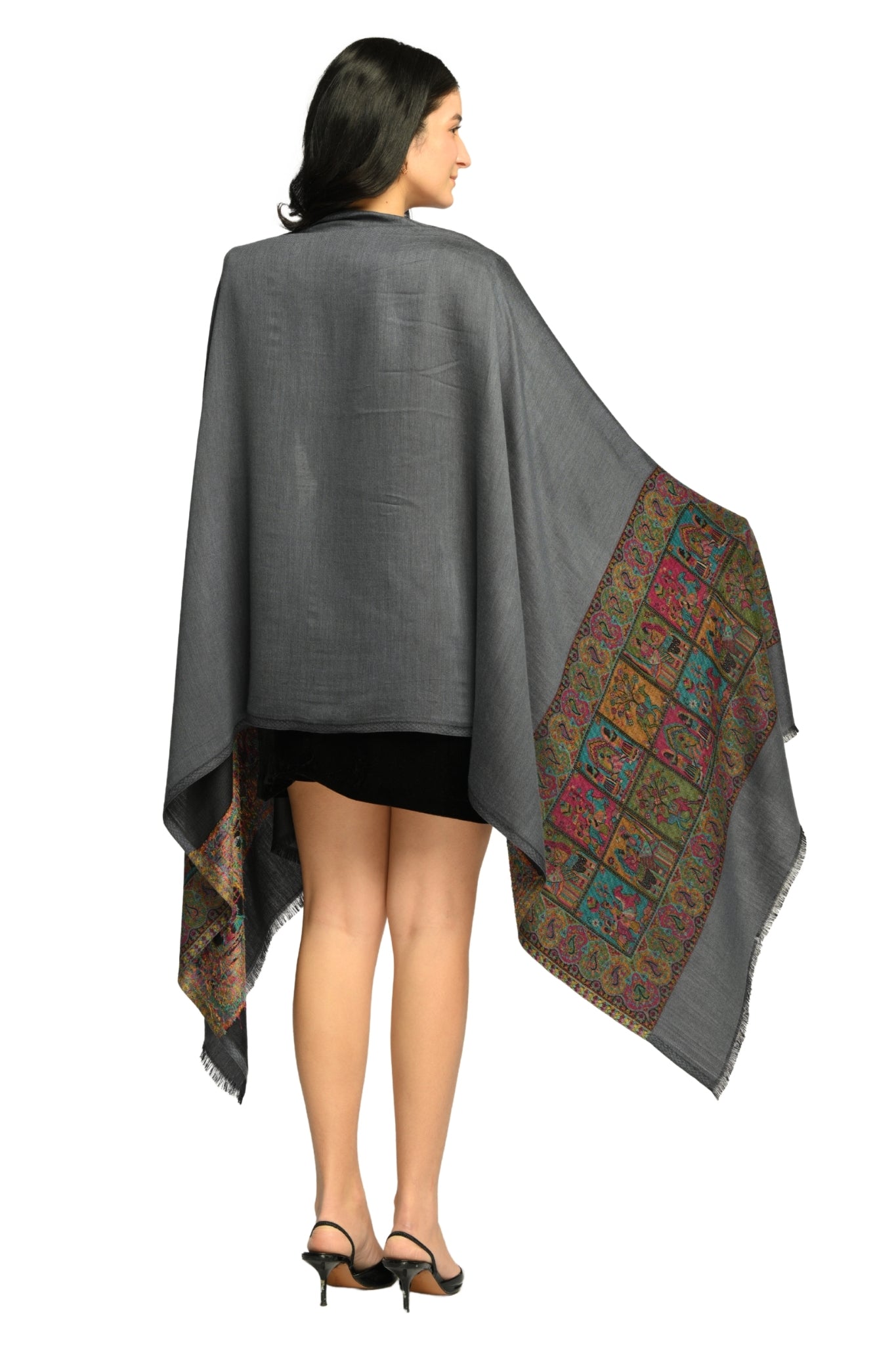 Taroob Darbar Kaani Border Silk Stole