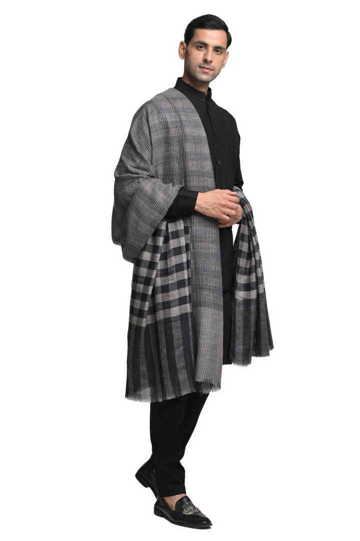Taroob Fine Wool Checkered Reversible Dusala