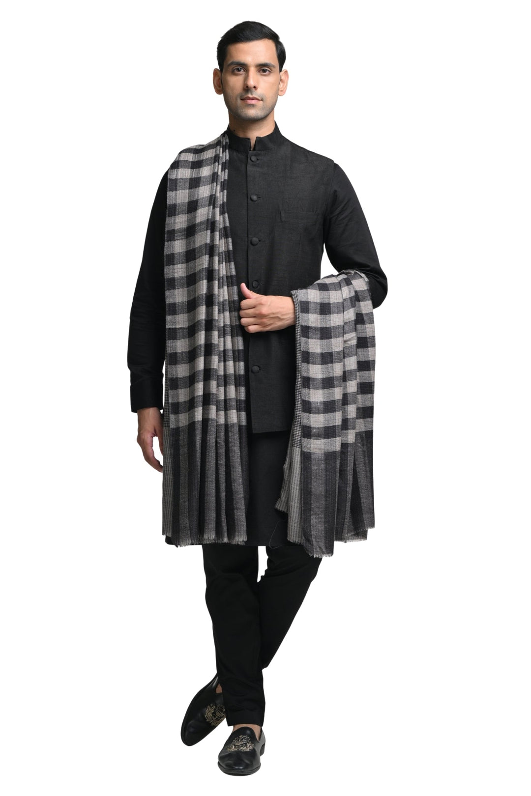 Taroob Fine Wool Checkered Reversible Dusala