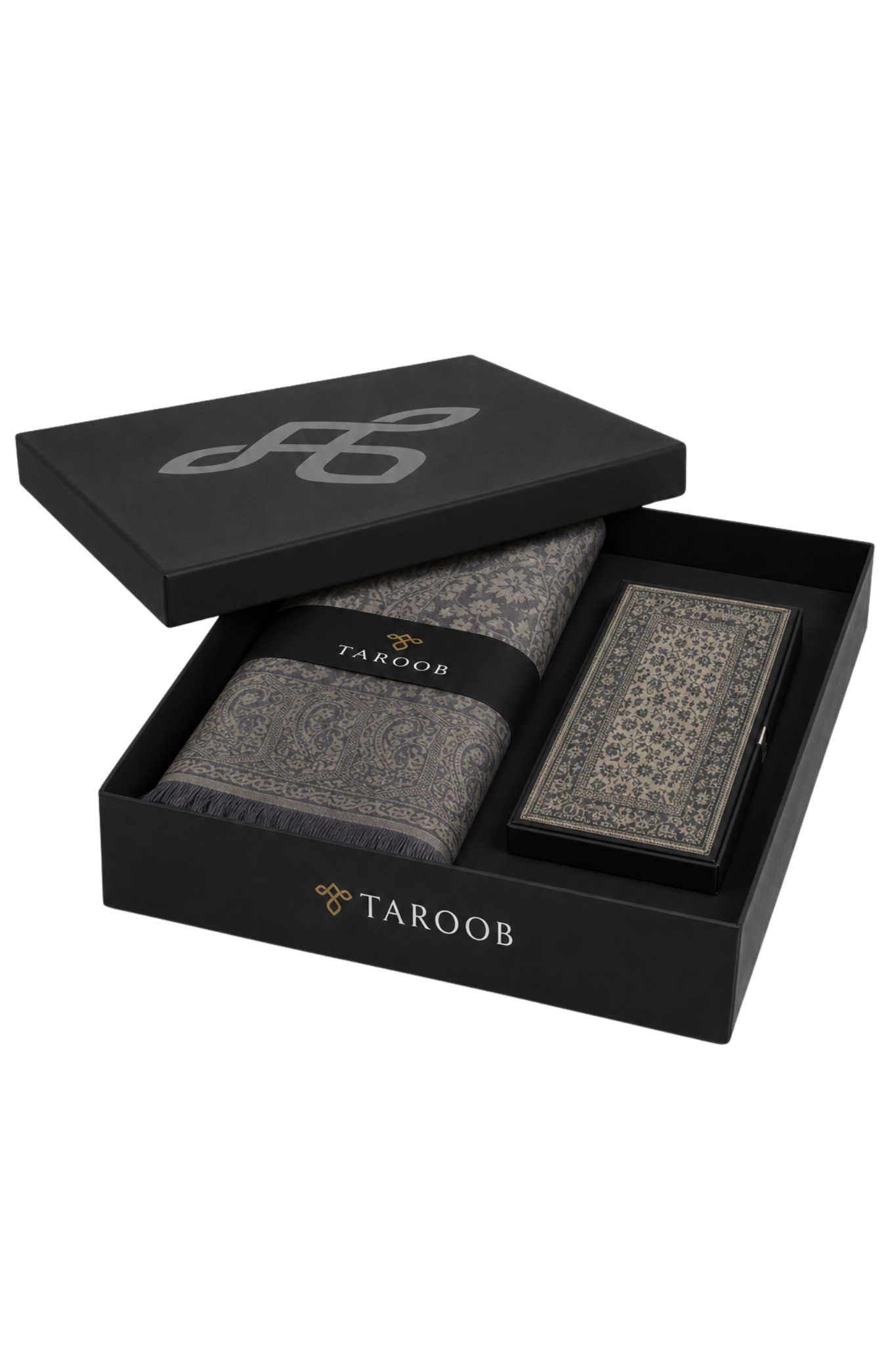 Taroob Gift Set of Silk Jamawar Stole & Pocket Square