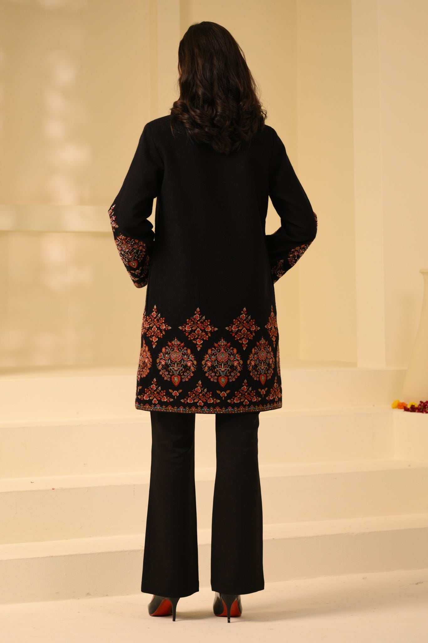 Taroob Hand Embellished  Kashmir Gulistan Long Coat