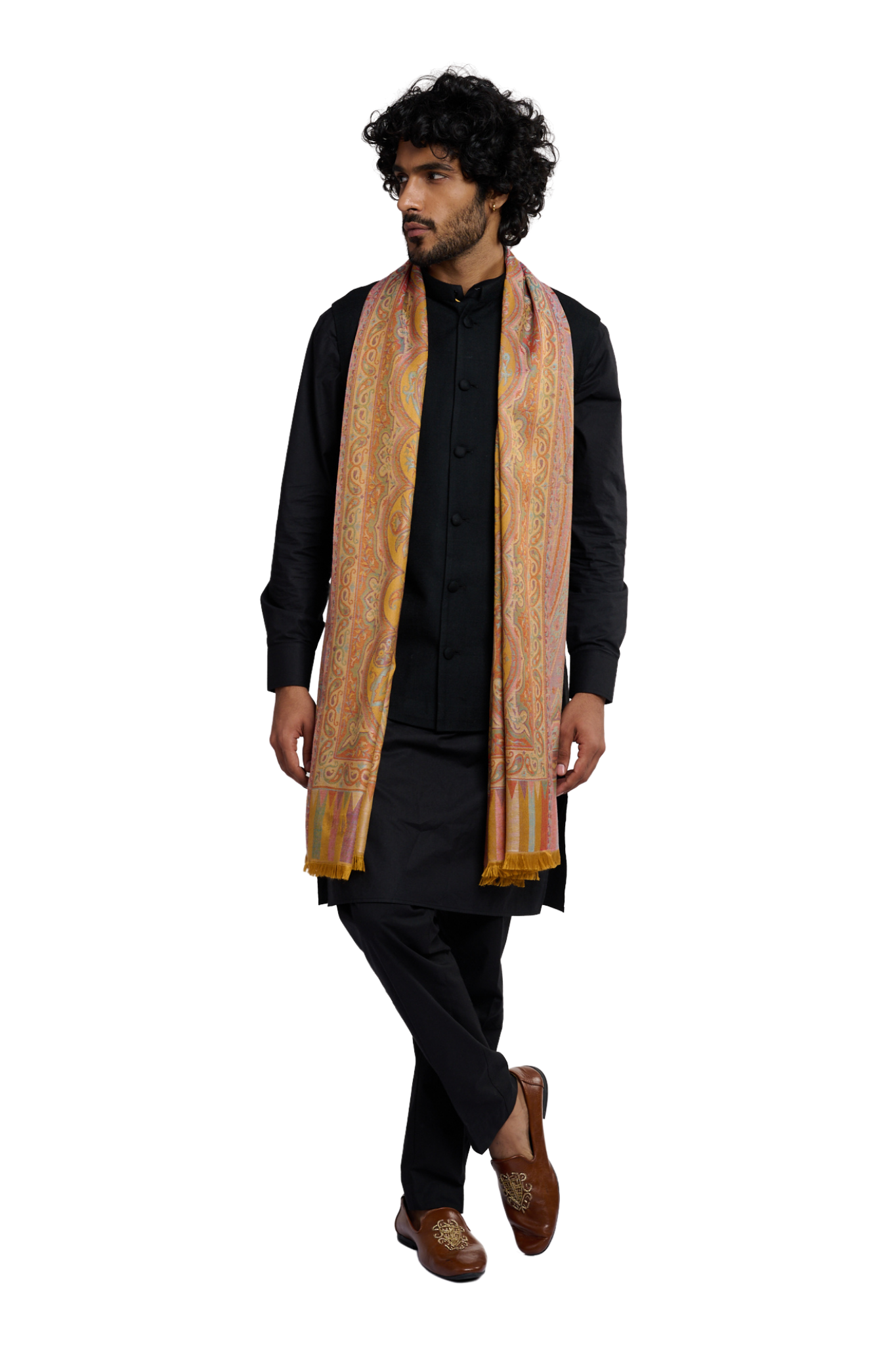 Taroob Men's Heritage Reversible Jamawar Scarf