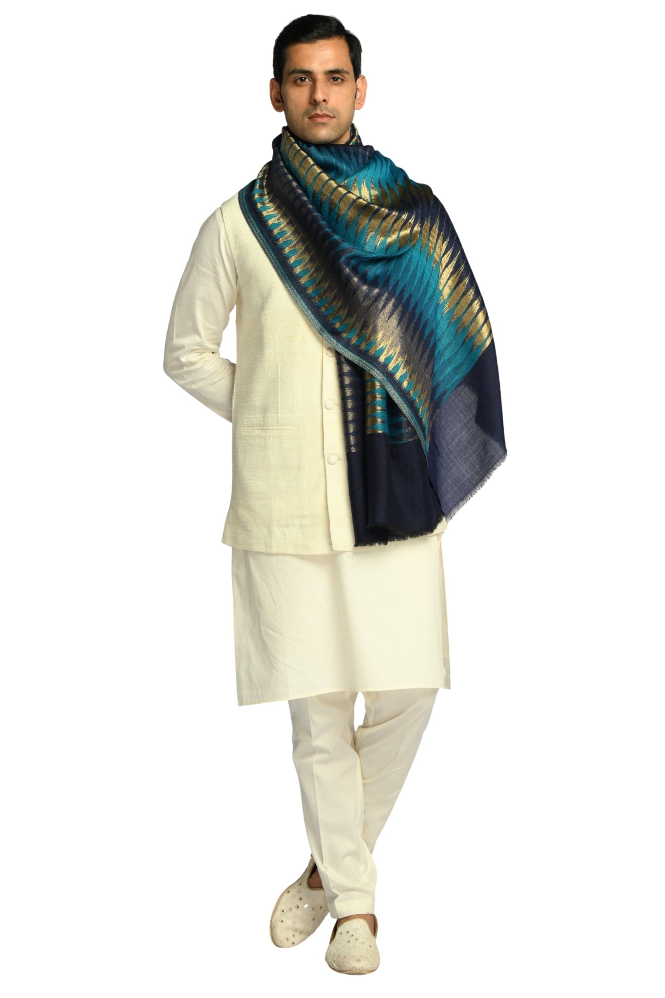 Taroob Resham Ikat Stole