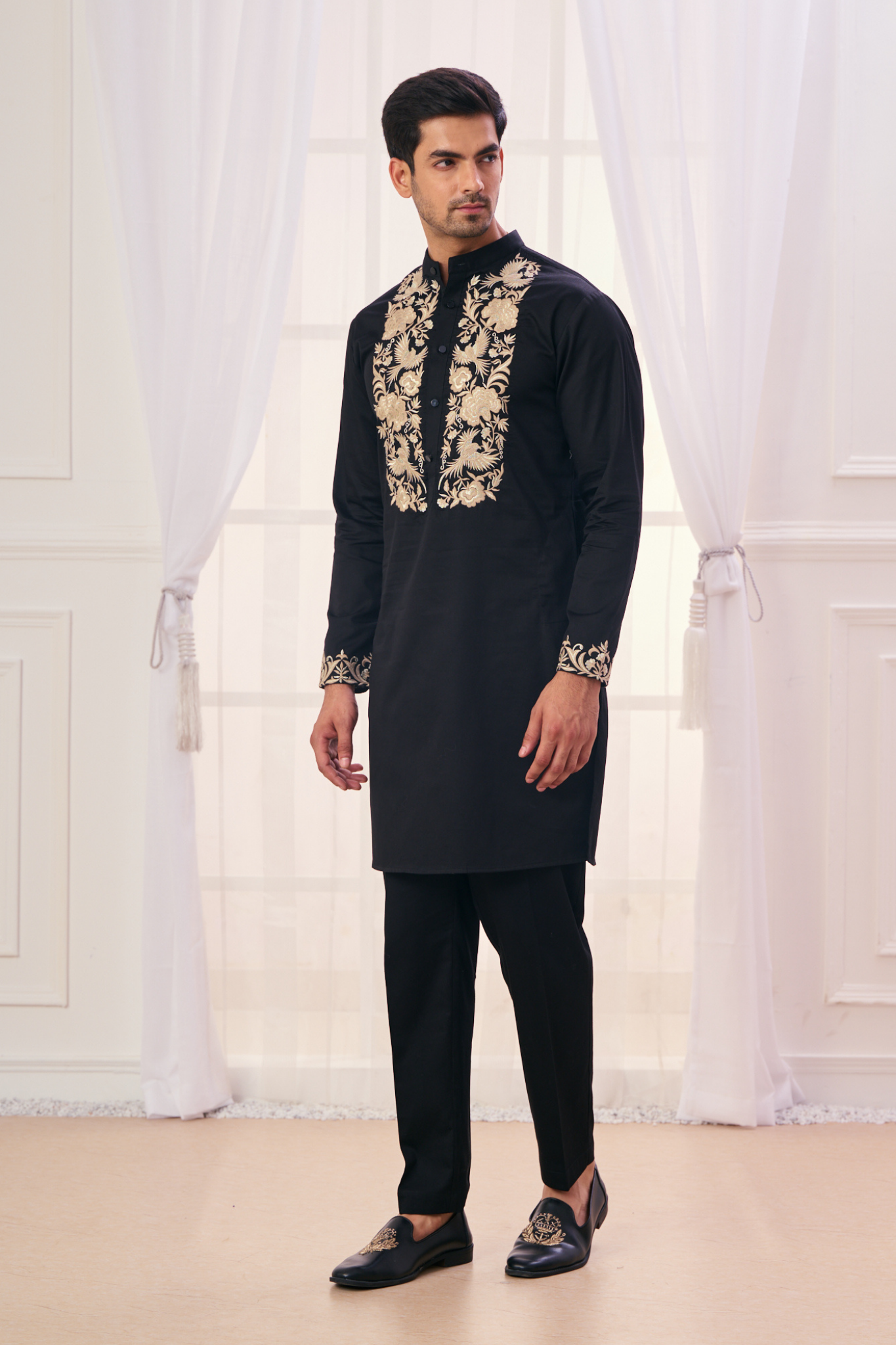 Taroob Embroidered Zari Work Kurta Pajama Set