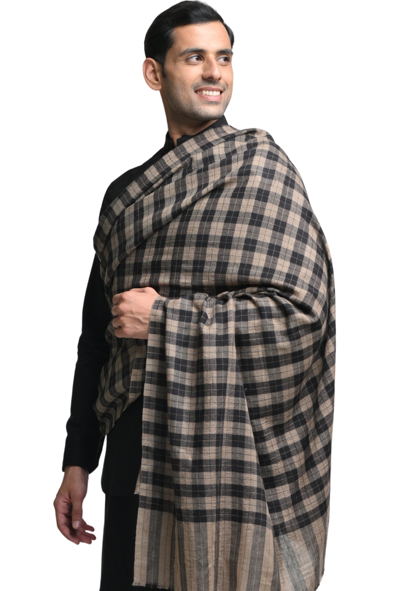Taroob Fine Merino Wool Checkered Dusala