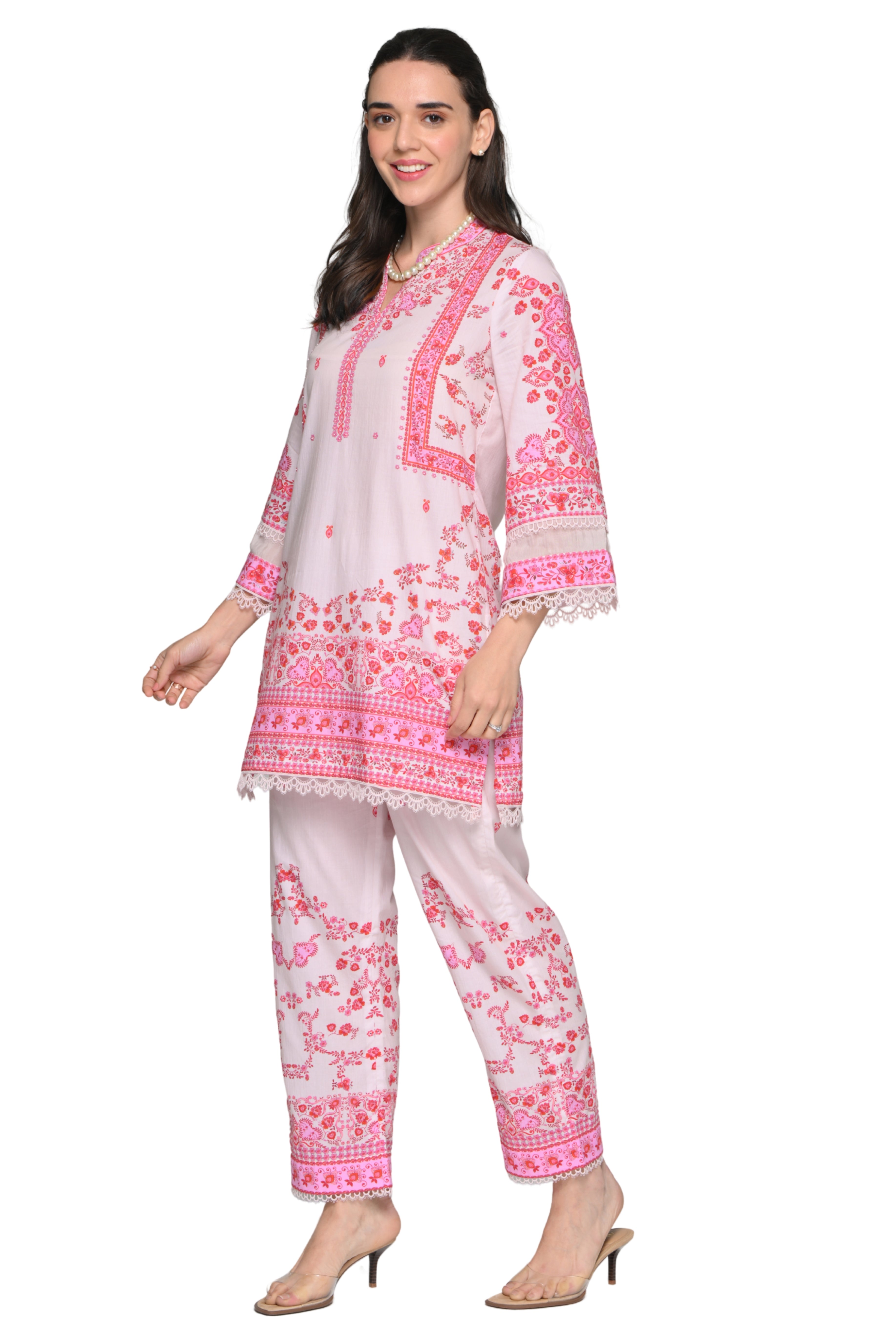 Taroob Whispering Petals Cotton Kurta Set