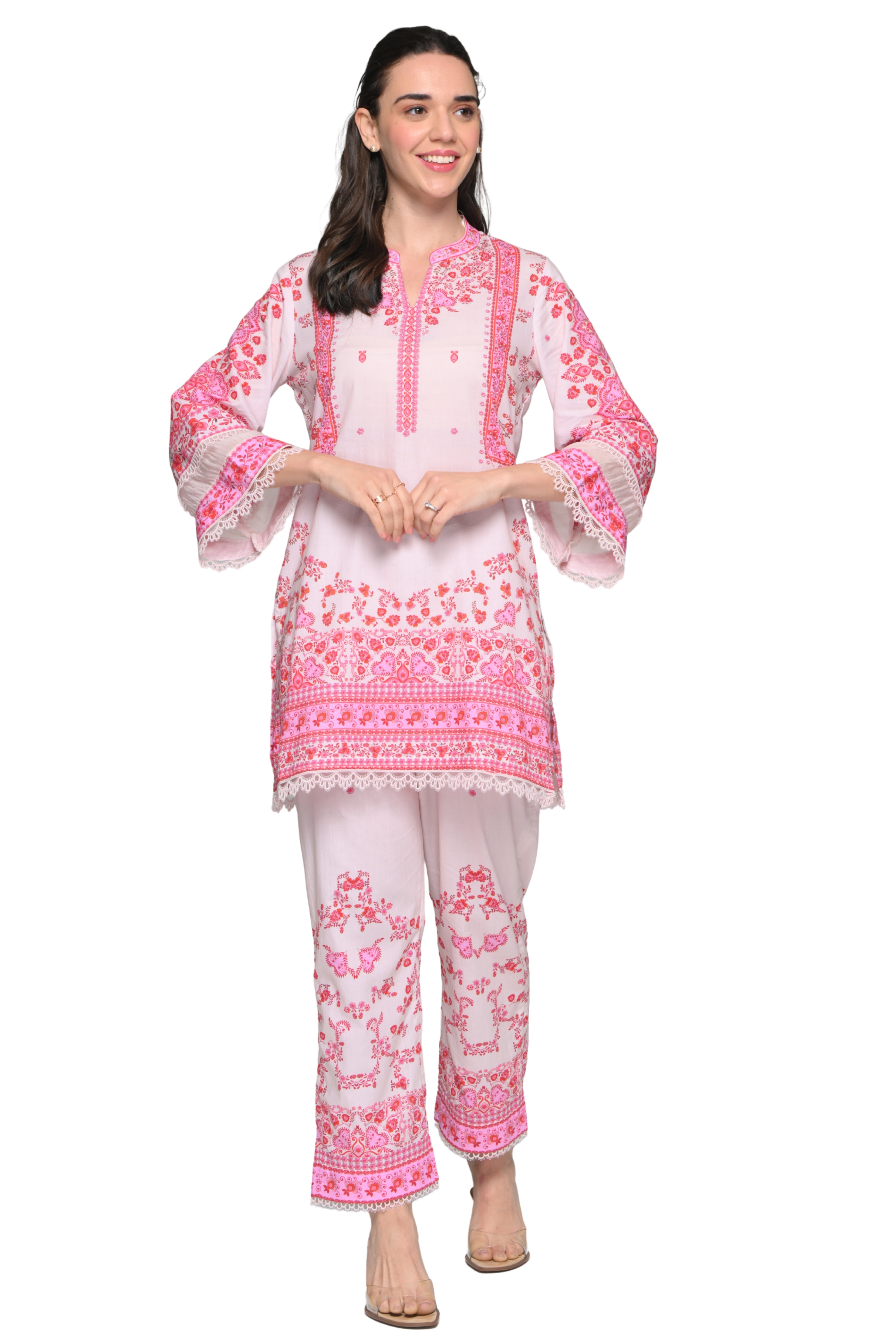Taroob Whispering Petals Cotton Kurta Set