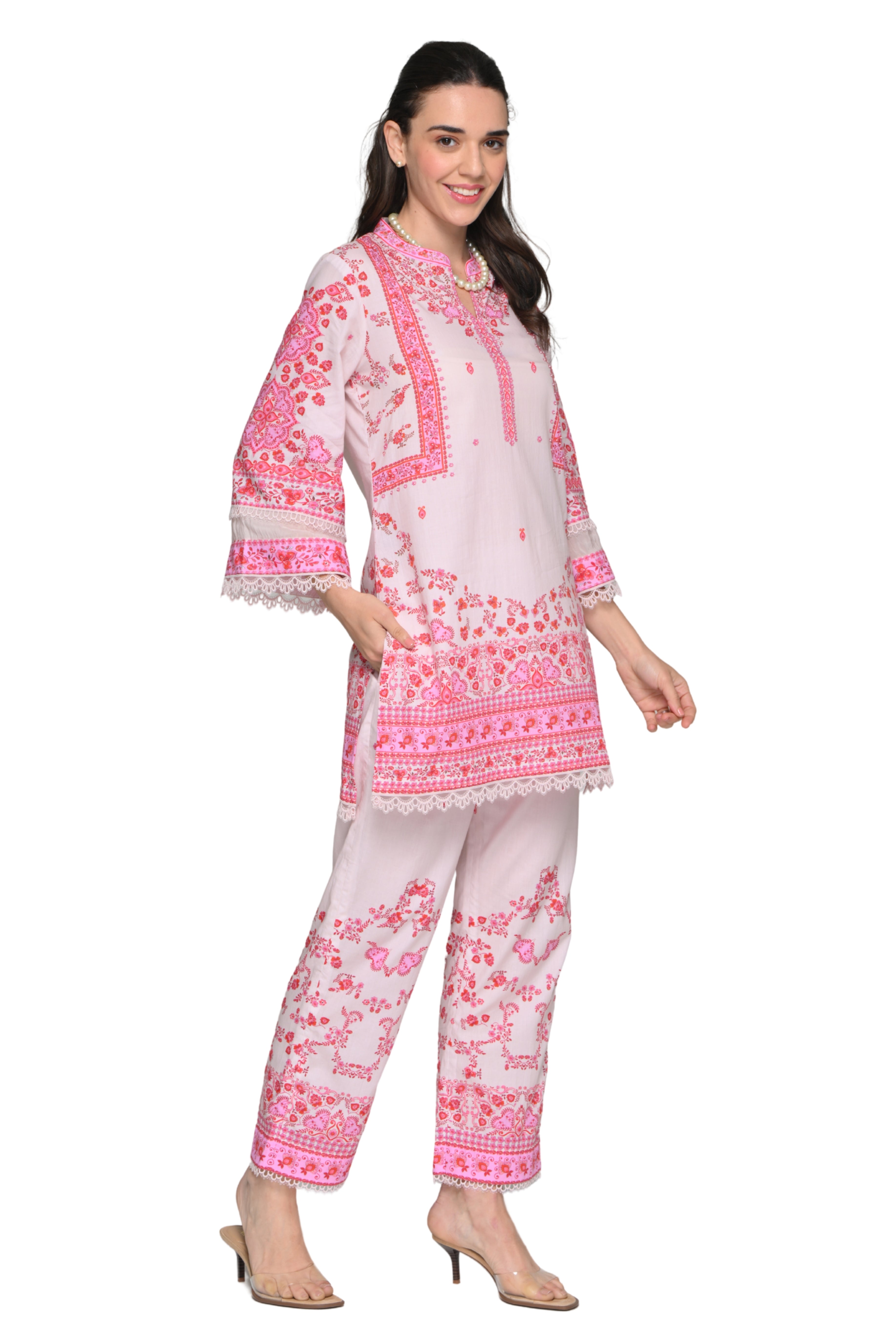 Taroob Whispering Petals Cotton Kurta Set