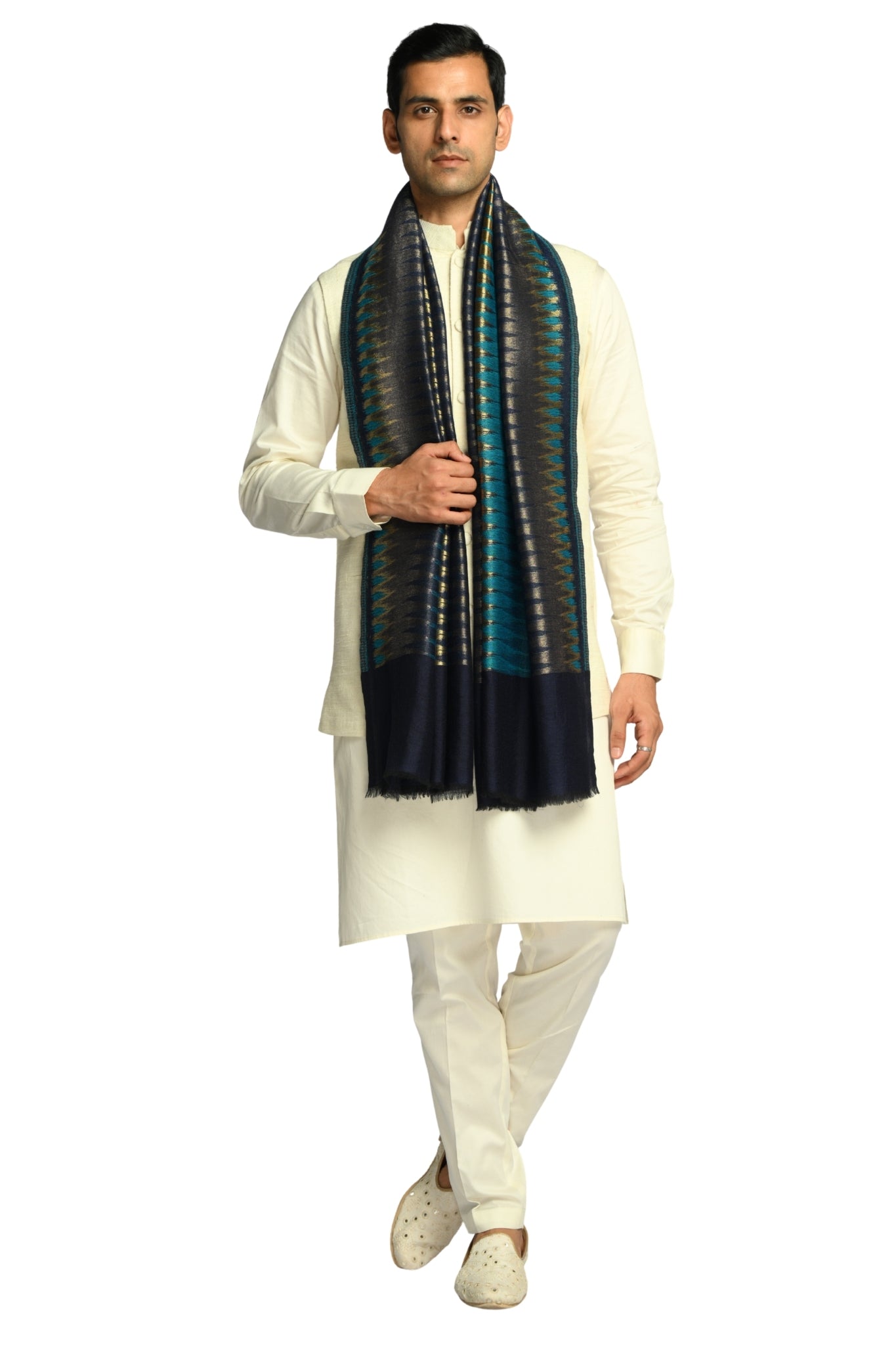 Taroob Resham Ikat Stole