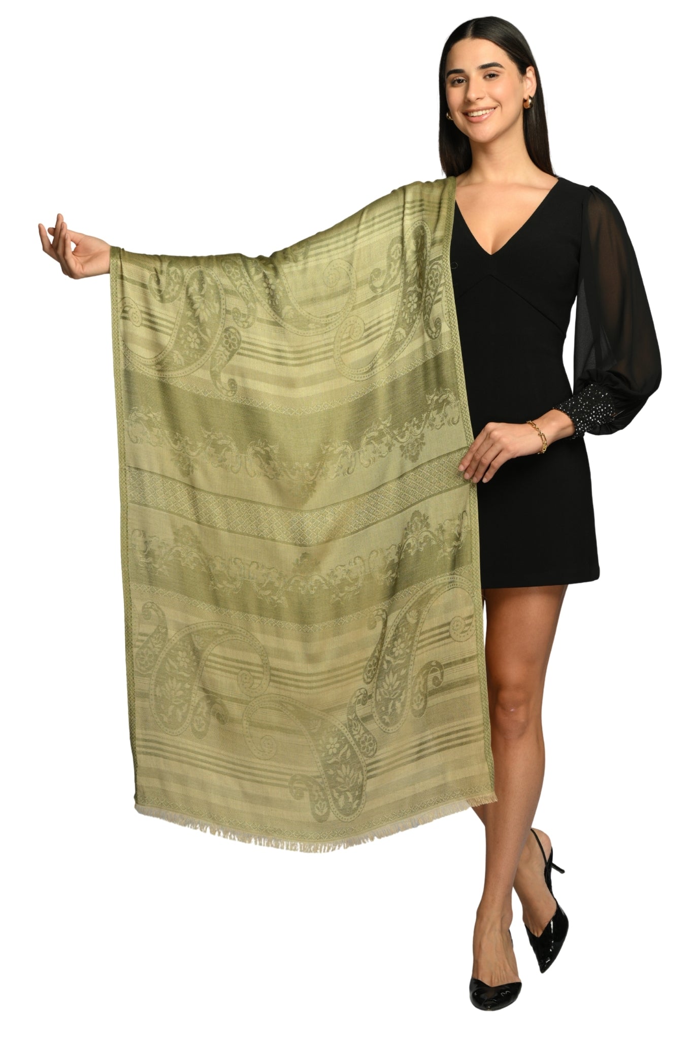 Taroob Signature Jamawar Silk Stole
