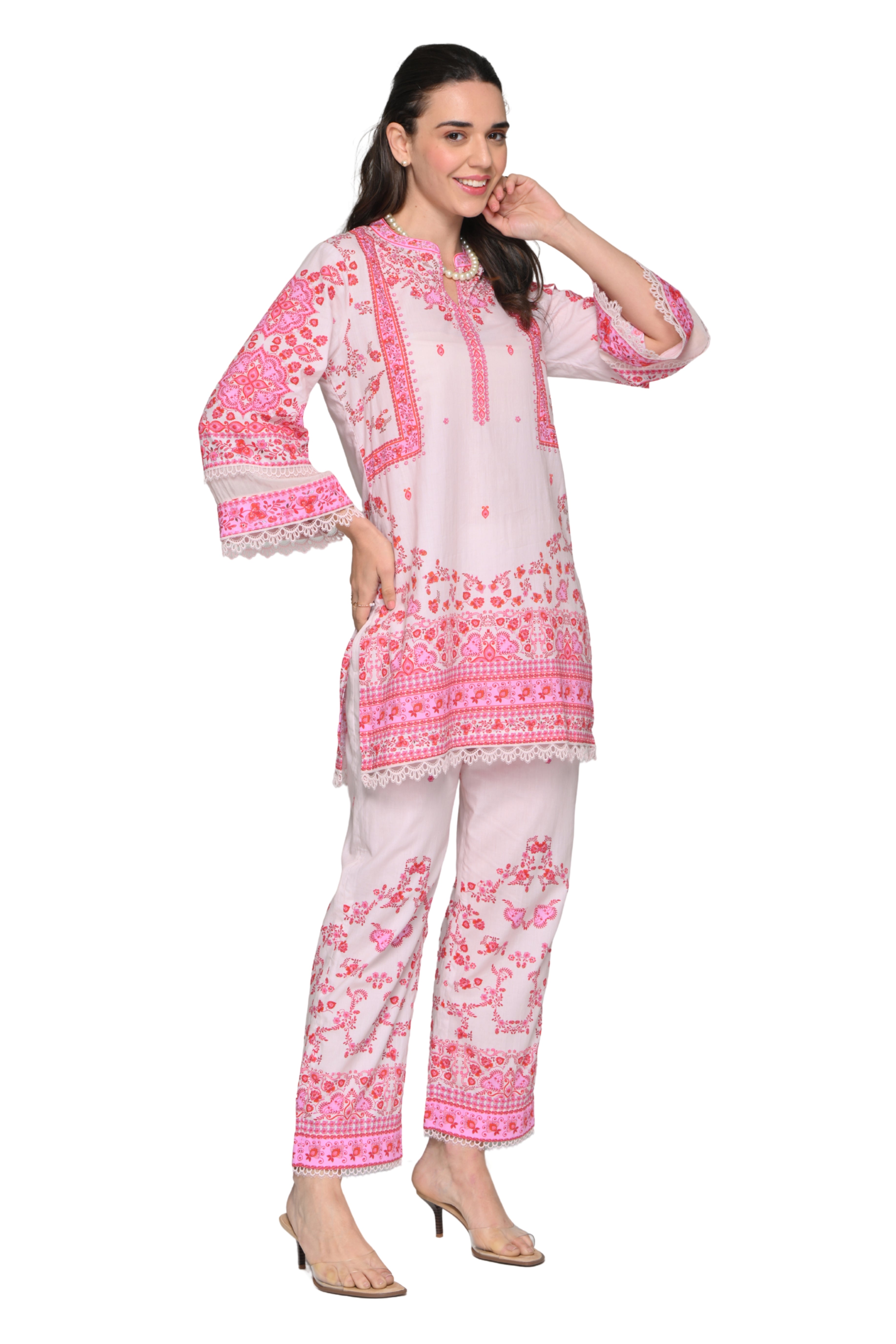 Taroob Whispering Petals Cotton Kurta Set