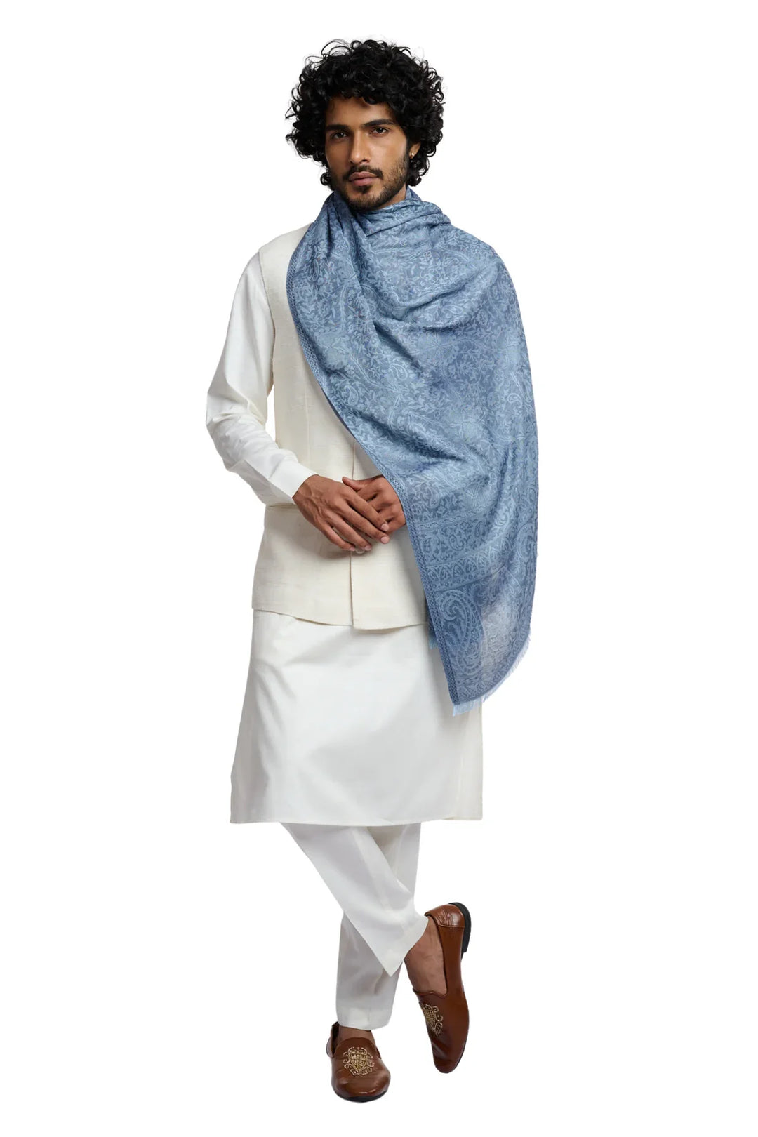 Taroob Couple Gift Set of Luxury Kasmiri Jamawar Stoles for Him & Her