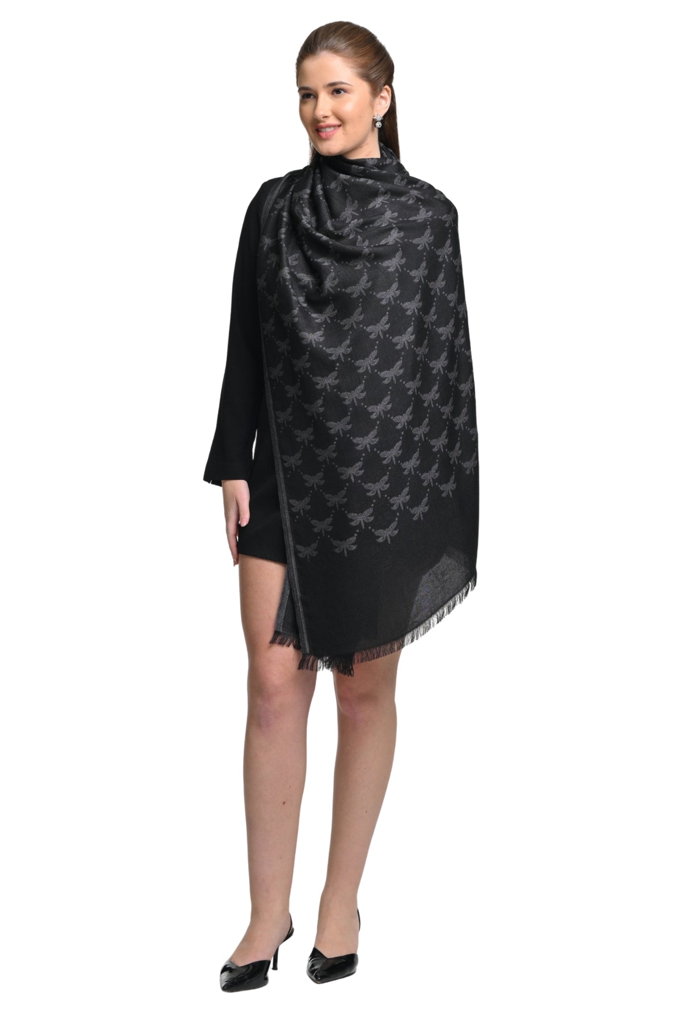 Taroob Monogram Jacquard Stole
