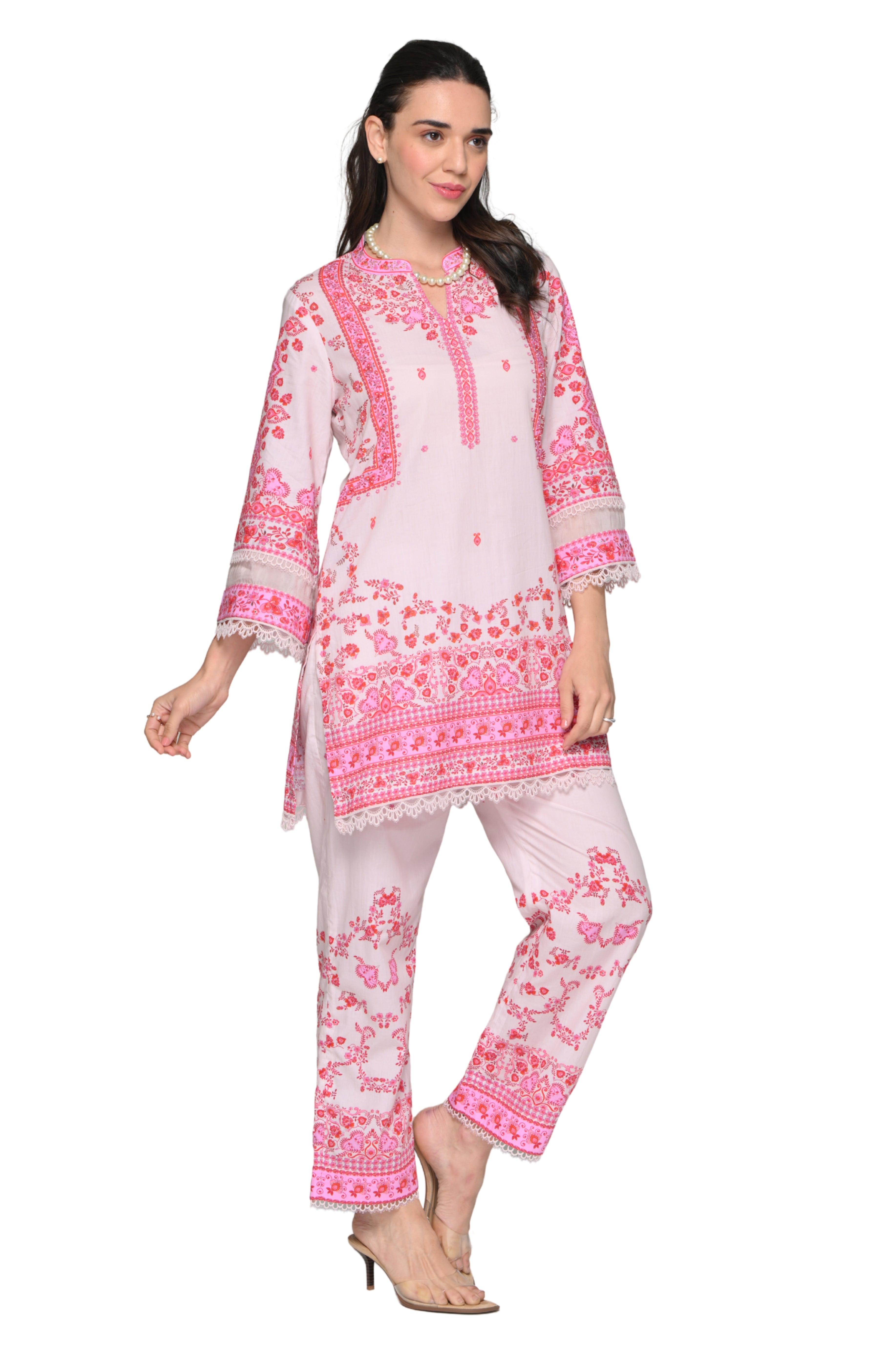 Taroob Whispering Petals Cotton Kurta Set