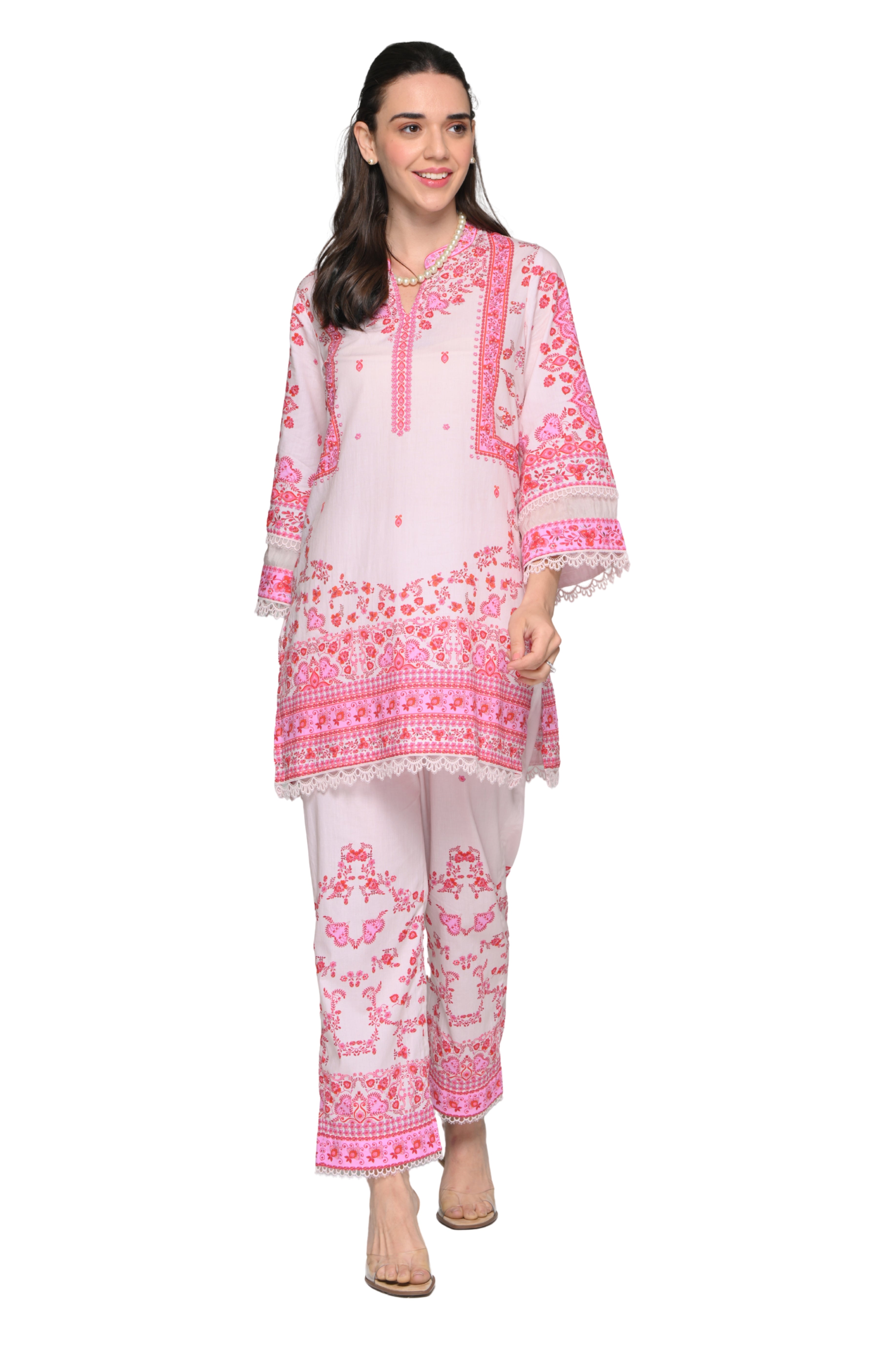 Taroob Whispering Petals Cotton Kurta Set
