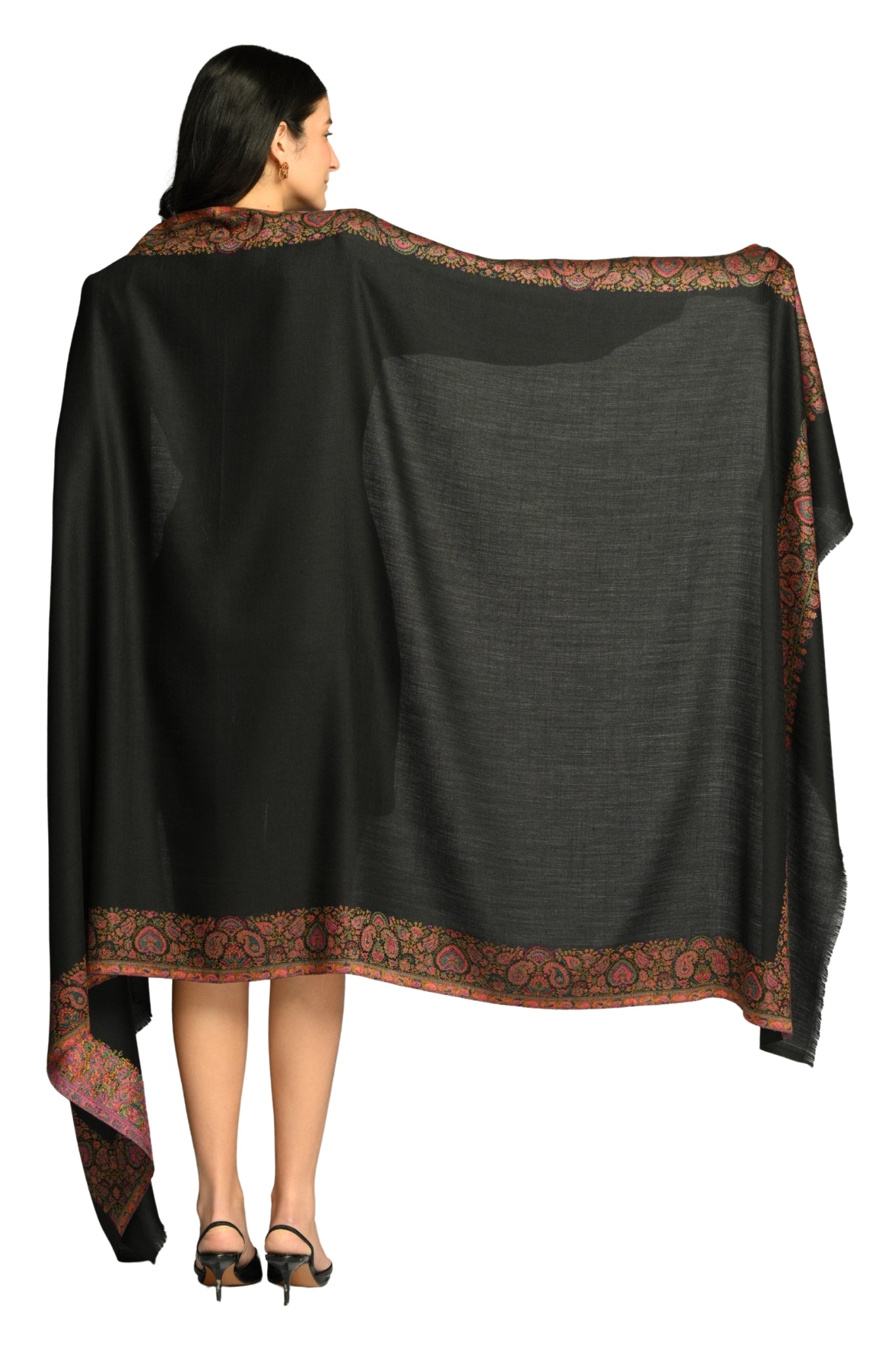 Taroob Fine Wool Border Kaani Shawl