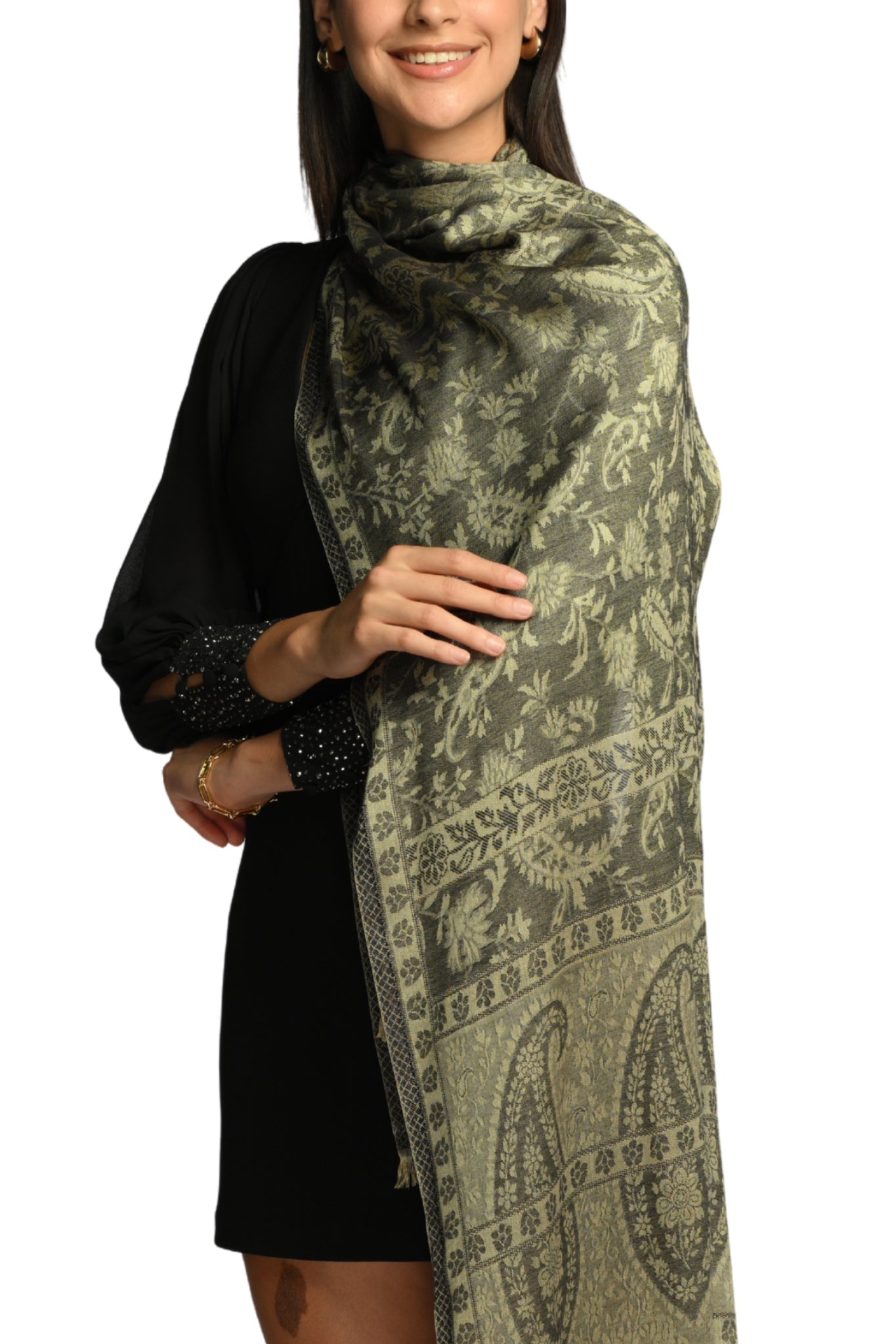 Taroob Heritage Silk Modal Jamawar Stole