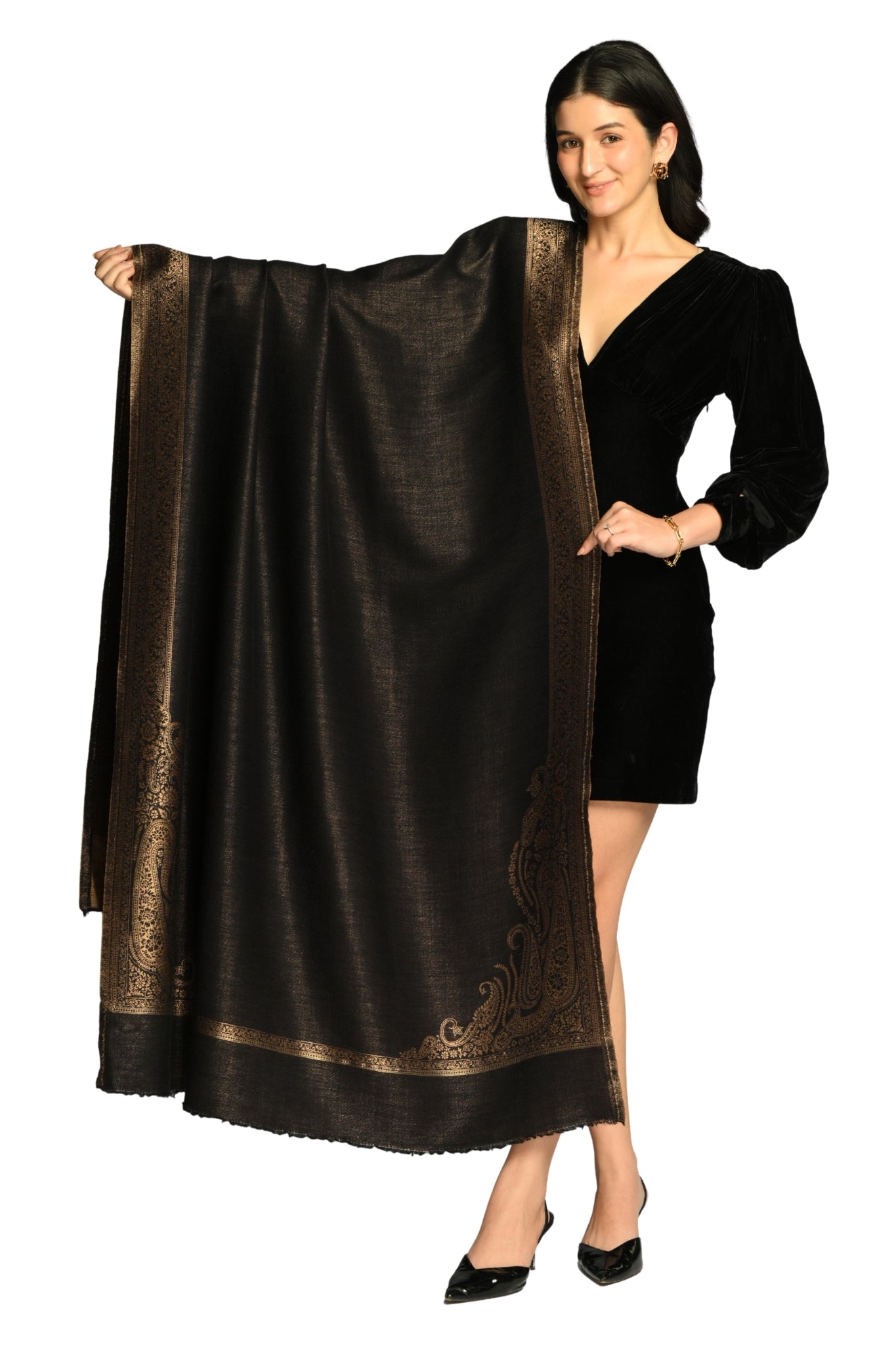 Taroob Grand Heritage Zari Reversible Shawl