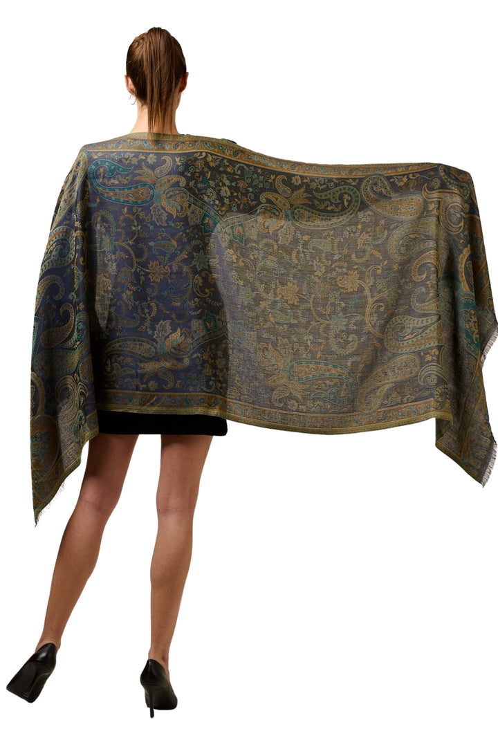 Taroob Beautiful Kashmiri Paisley Jamawar Stole