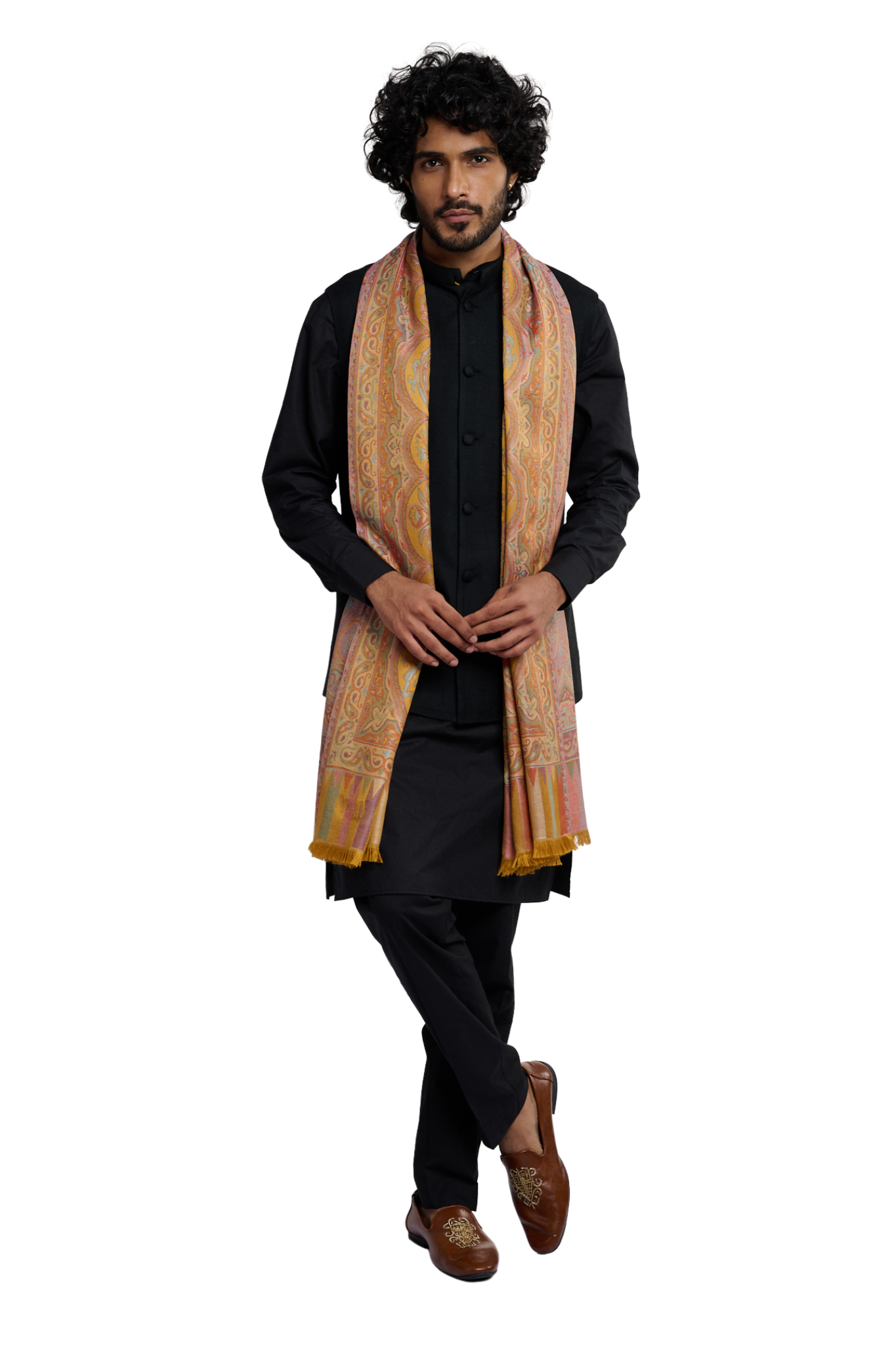 Taroob Men's Heritage Reversible Jamawar Scarf